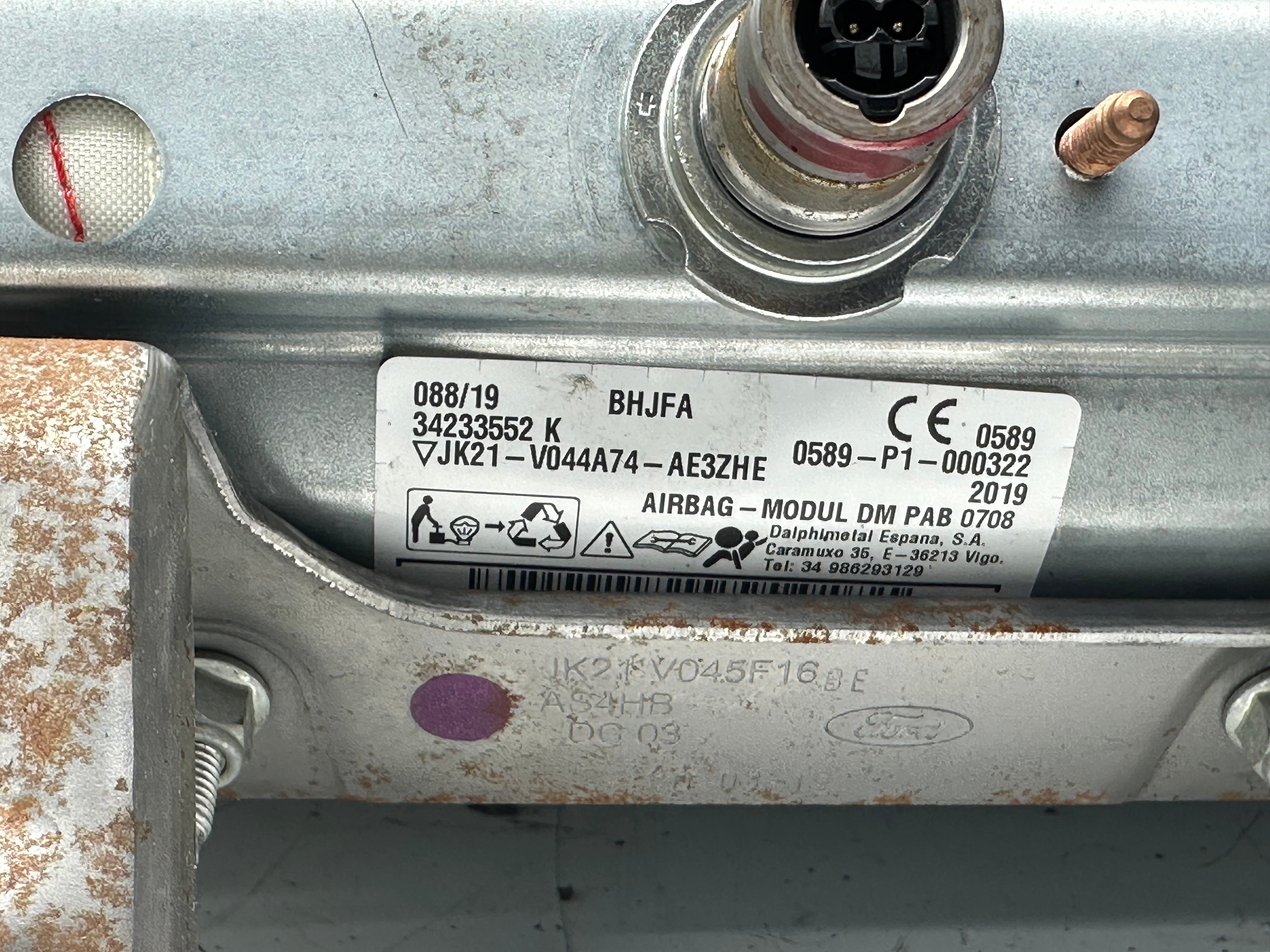 Ford Transit Custom MK8 2018-2022 Left Passenger Airbag (JK21-V044A74-AF3ZHE)