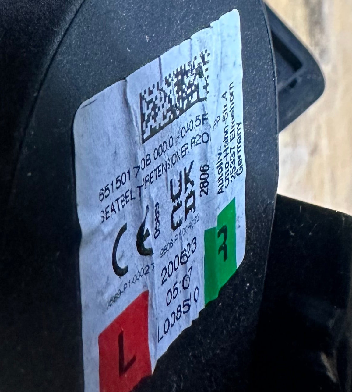 Jaguar XE 2015 Left and Right Rear Seat Belt (0589-P1-000277)