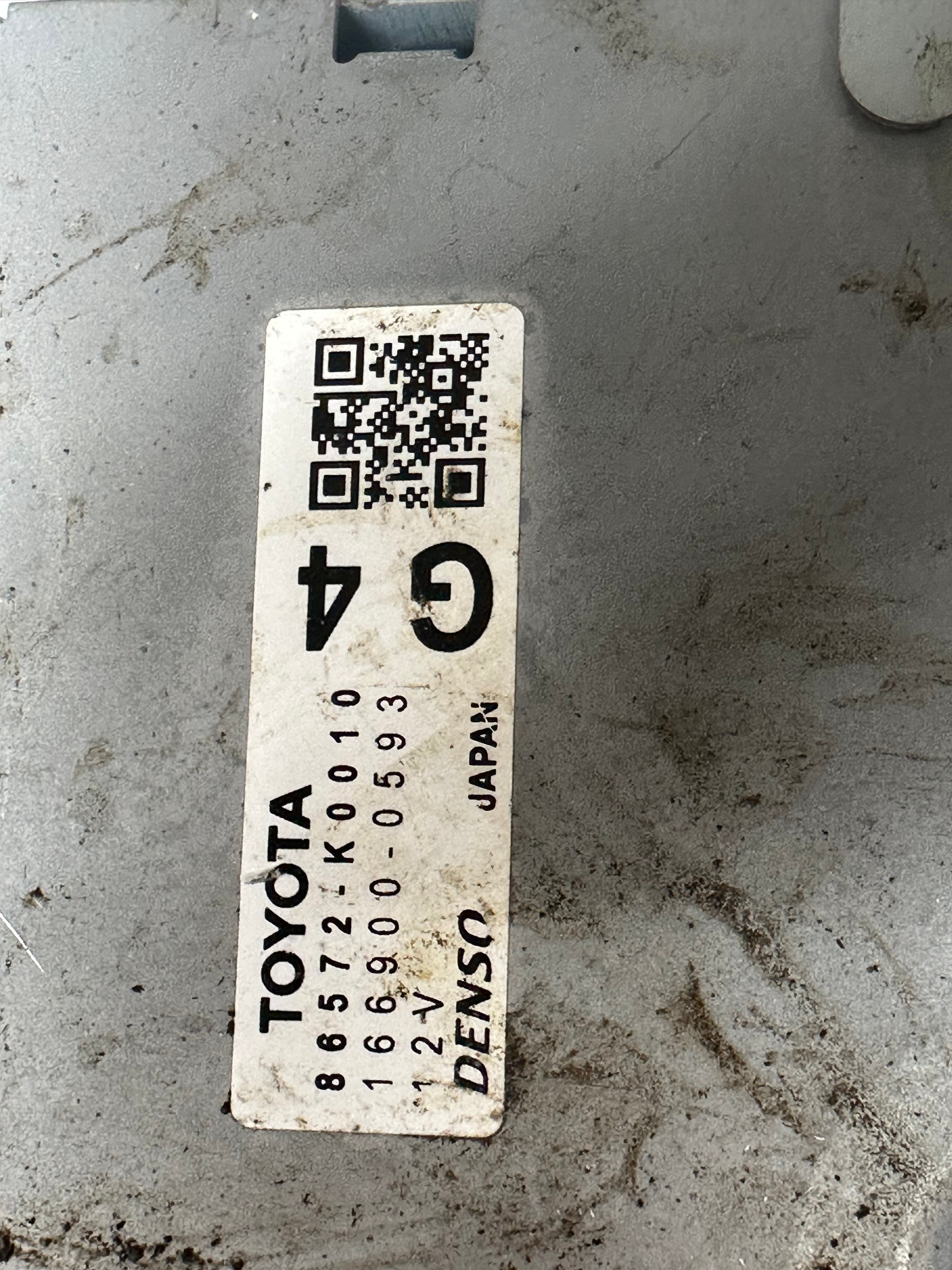 Toyota Yaris 2020 Denso Sensor Control Unit (86572-K0010) (166900-0593)