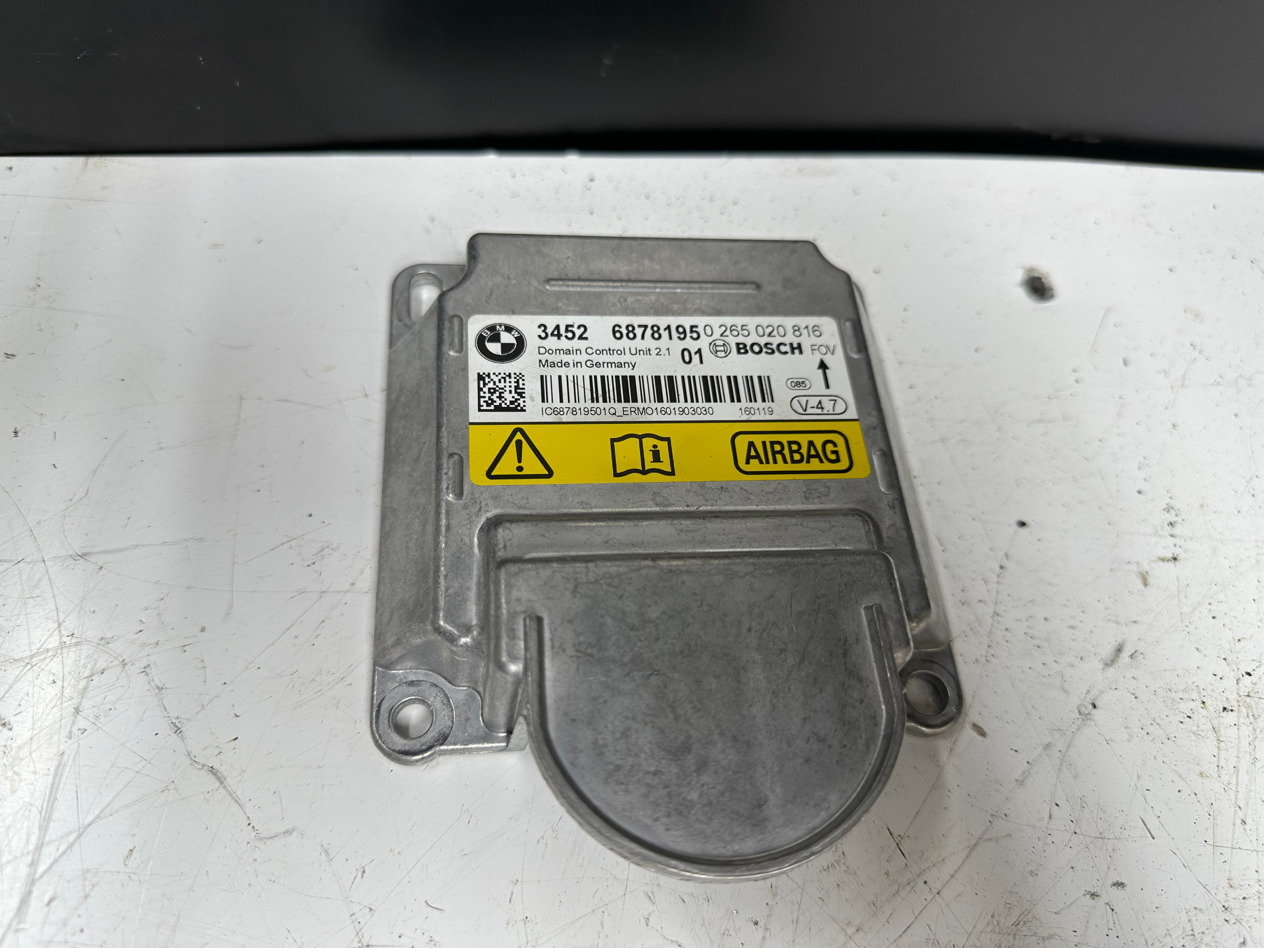 BMW X5 X6 F15 F16 F85 F86 Airbag Control Module (3452 6878195) (026502016)