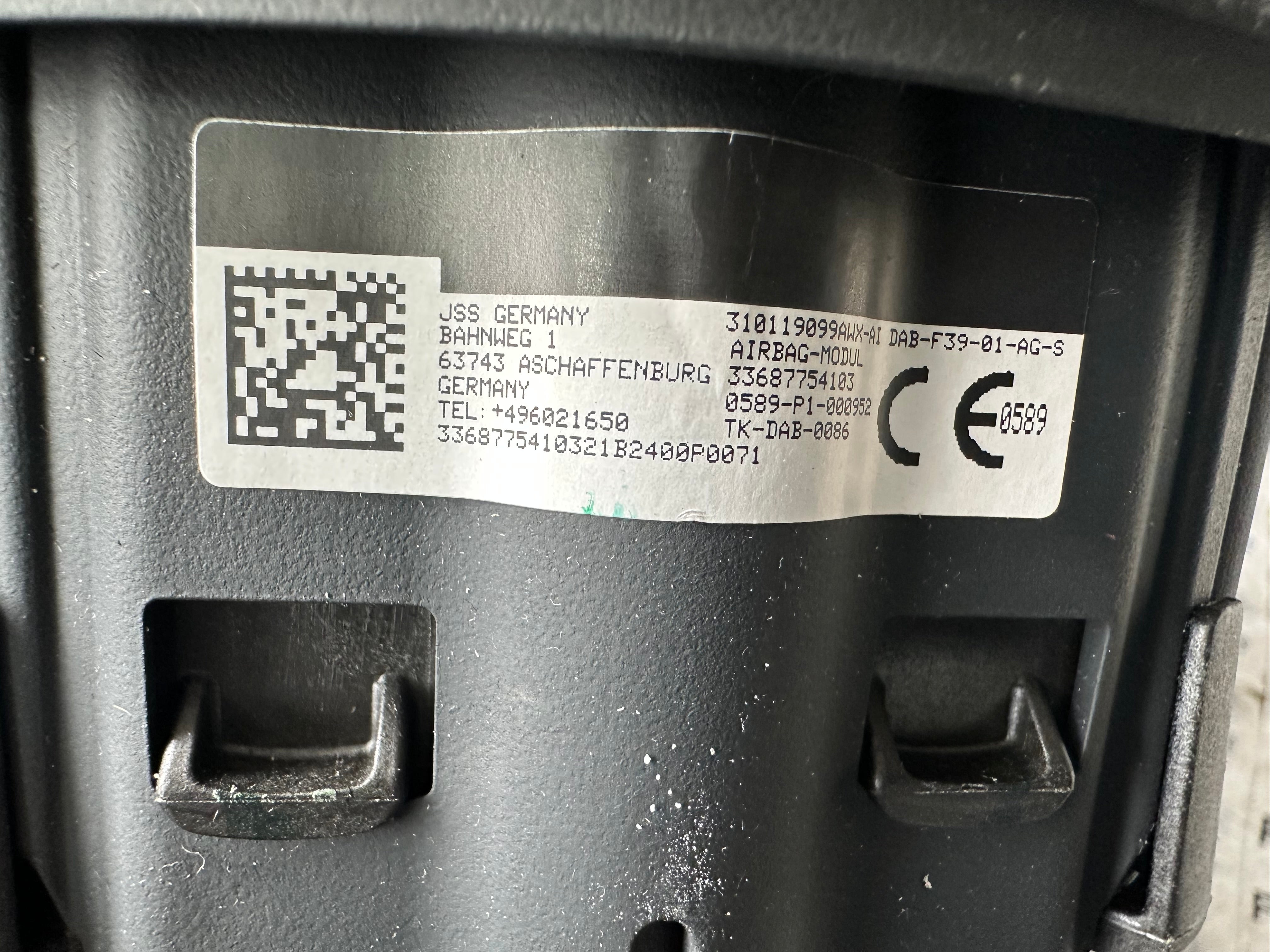 BMW X1 F48 X2 Driver’s Steering Wheel Aiirbag (33687754103)