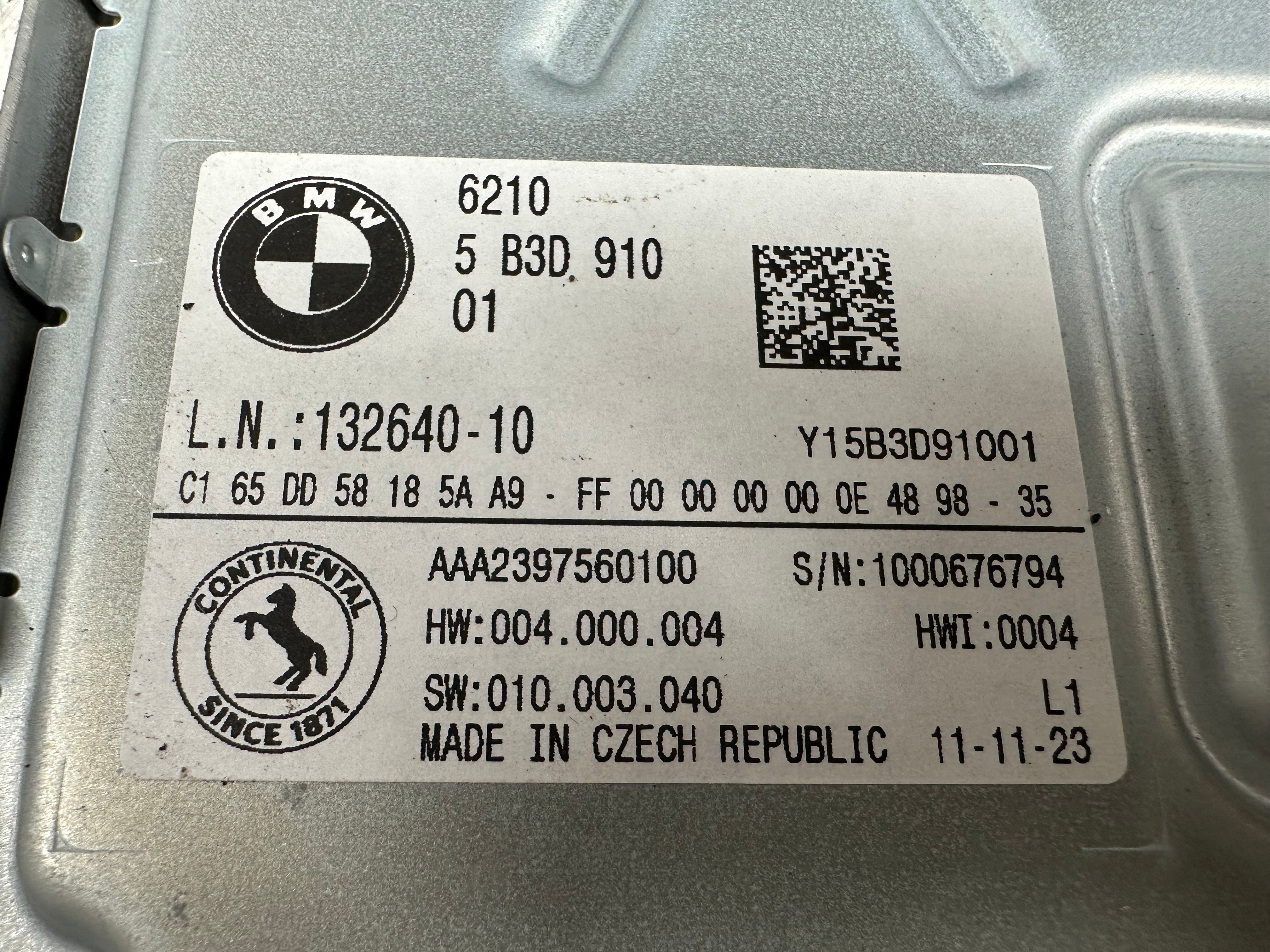 BMW 3 Series 2024 Instrument Cluster Control Unit / Module (6210 5B3D910) (132640-10)