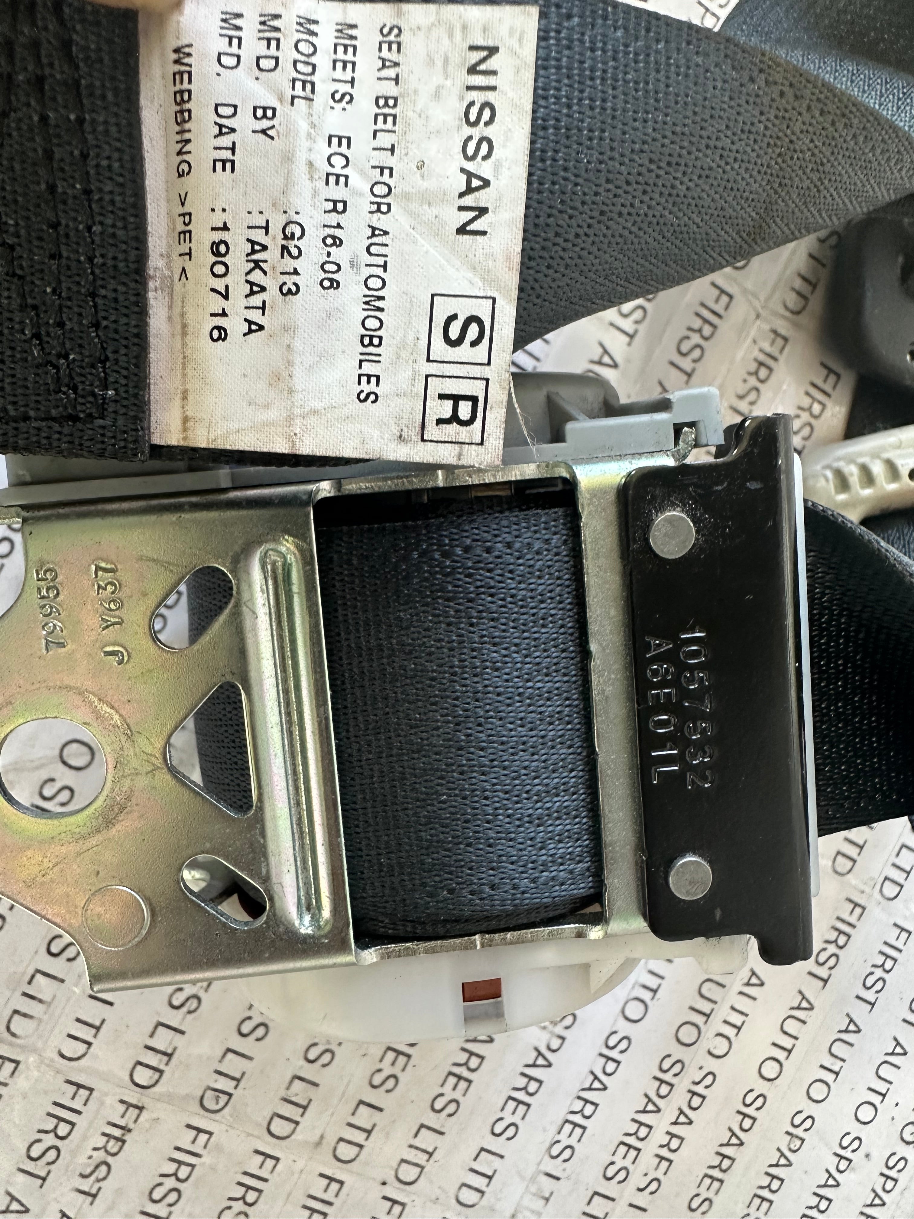 Nissan Note 2016 Rear Right Side Seat Belt (308176299JN7)