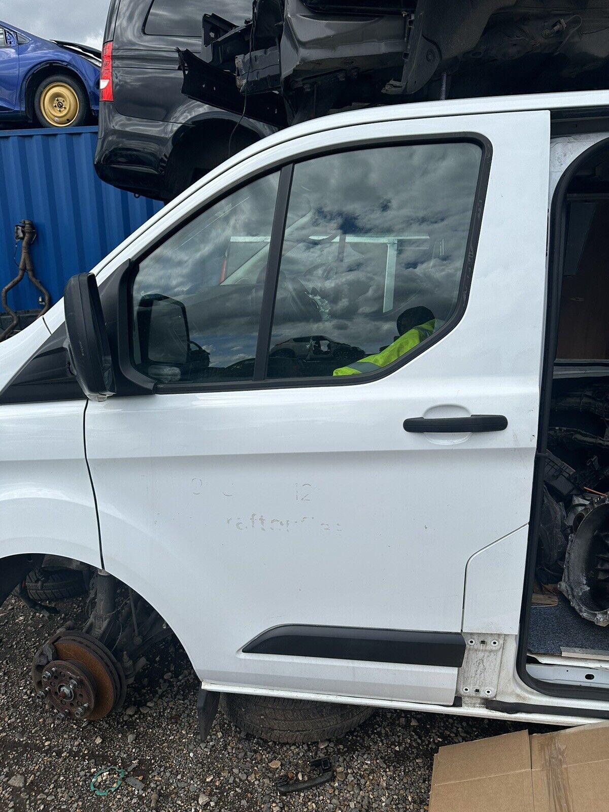 FORD TRANSIT CUSTOM 2021 PASSENGER LEFT NSF FRONT DOOR WHITE