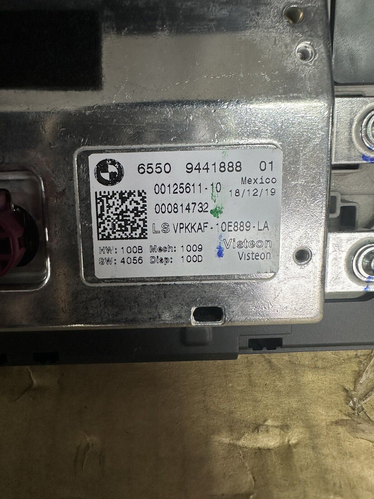 Bmw G20 MGU Sat Nav screen sat nav monitor