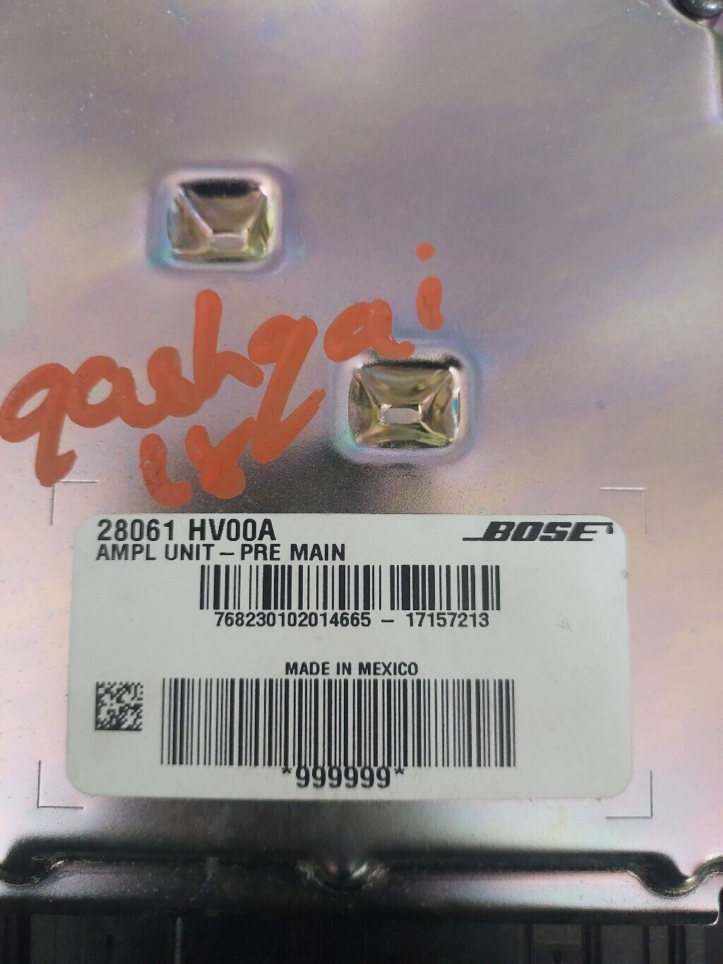 NISSAN QASHQAI AMPLIFIER AMP AUDIO SOUND UNIT 2018 28061HV00A