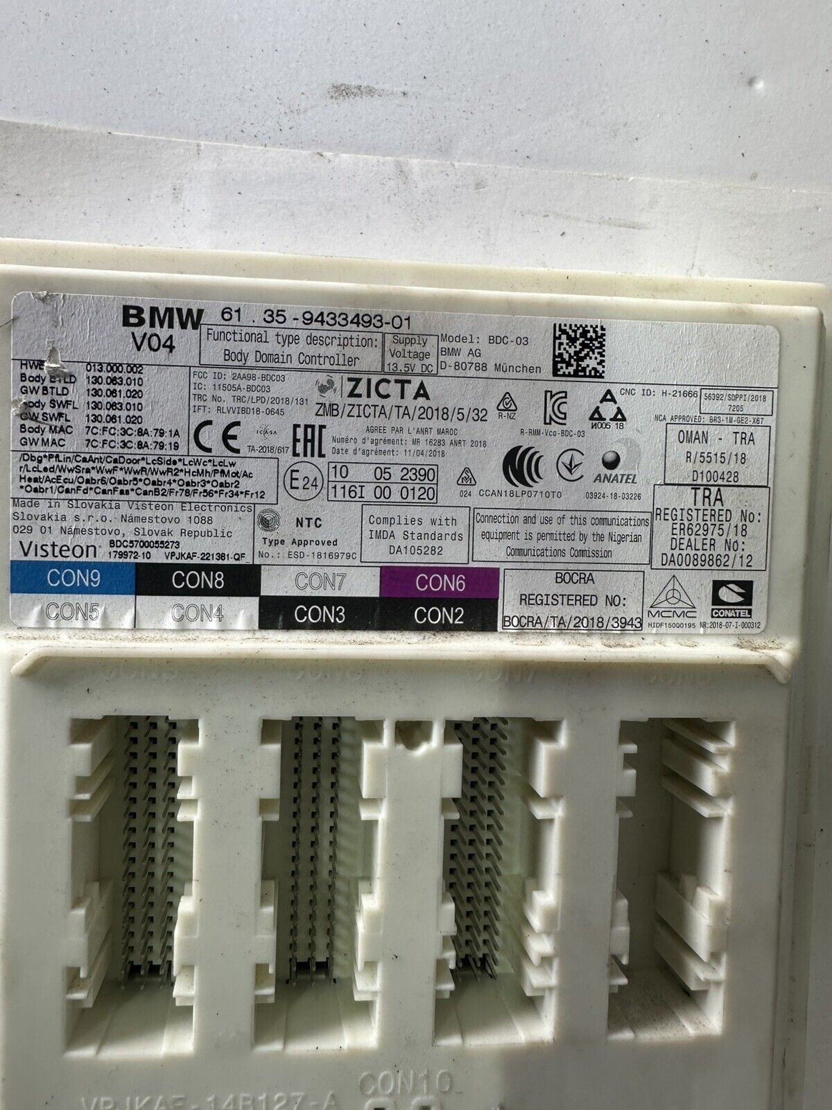 BMW 330e G21 2022 2.0 Petrol/Hybrid Body Domain Controller BDC