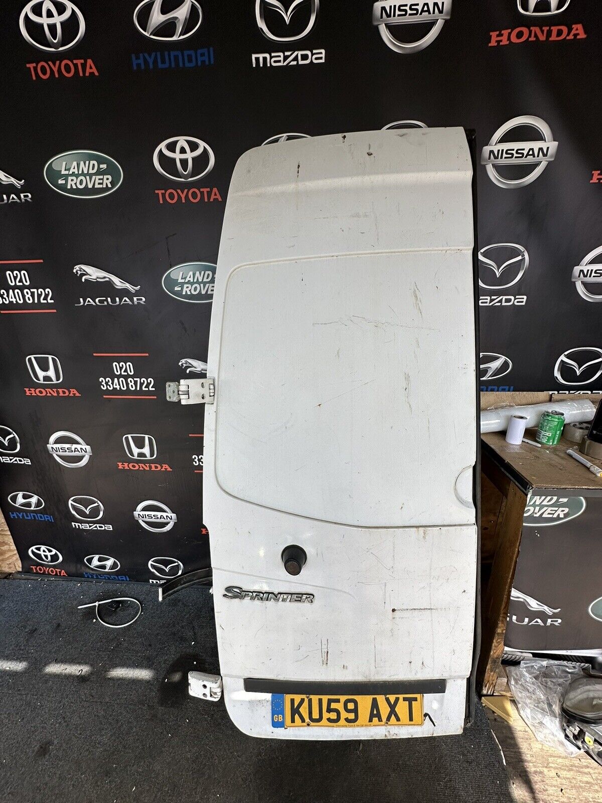MERCEDES SPRINTER W906 NSR PASSENGER SIDE REAR DOOR COMPLETE WHITE