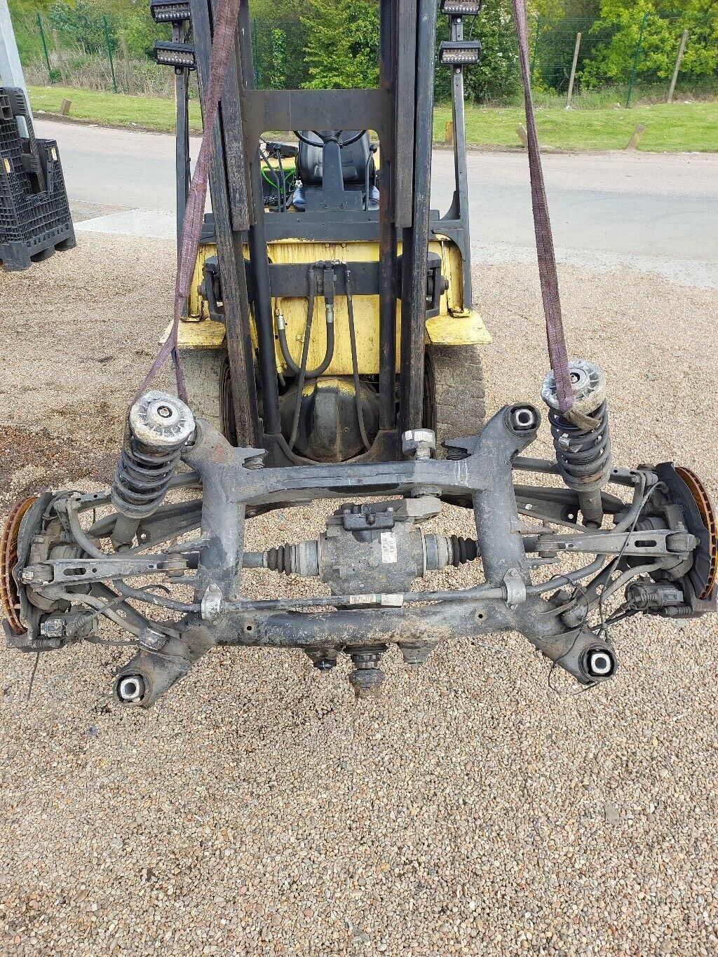 BMW X5 X6 F15 F16 REAR SUBFRAME AXLE COMPLETE, HANDBRAKE, DIFF, SUSPENSION