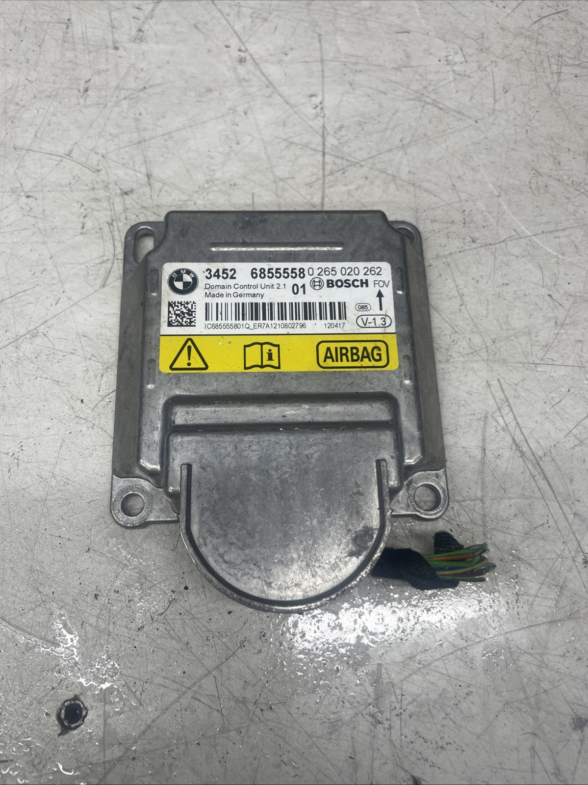 BMW 3 SERIES F30 F31 AIRBAG CONTROL MODULE ECU UNIT 6855558