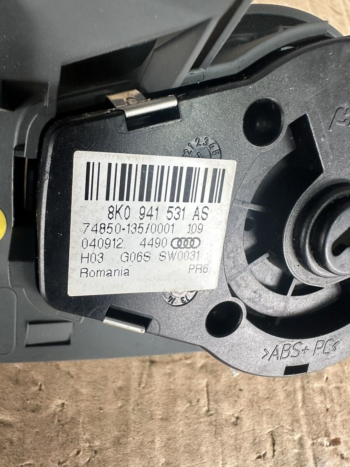 AUDI A4 HEADLIGHT FOG LIGHT CONTROL SWITCH TRIM 2012 2013 2014