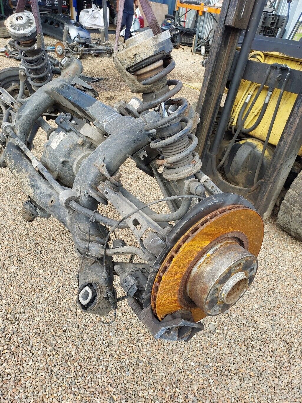 BMW X5 X6 F15 F16 REAR SUBFRAME AXLE COMPLETE, HANDBRAKE, DIFF, SUSPENSION