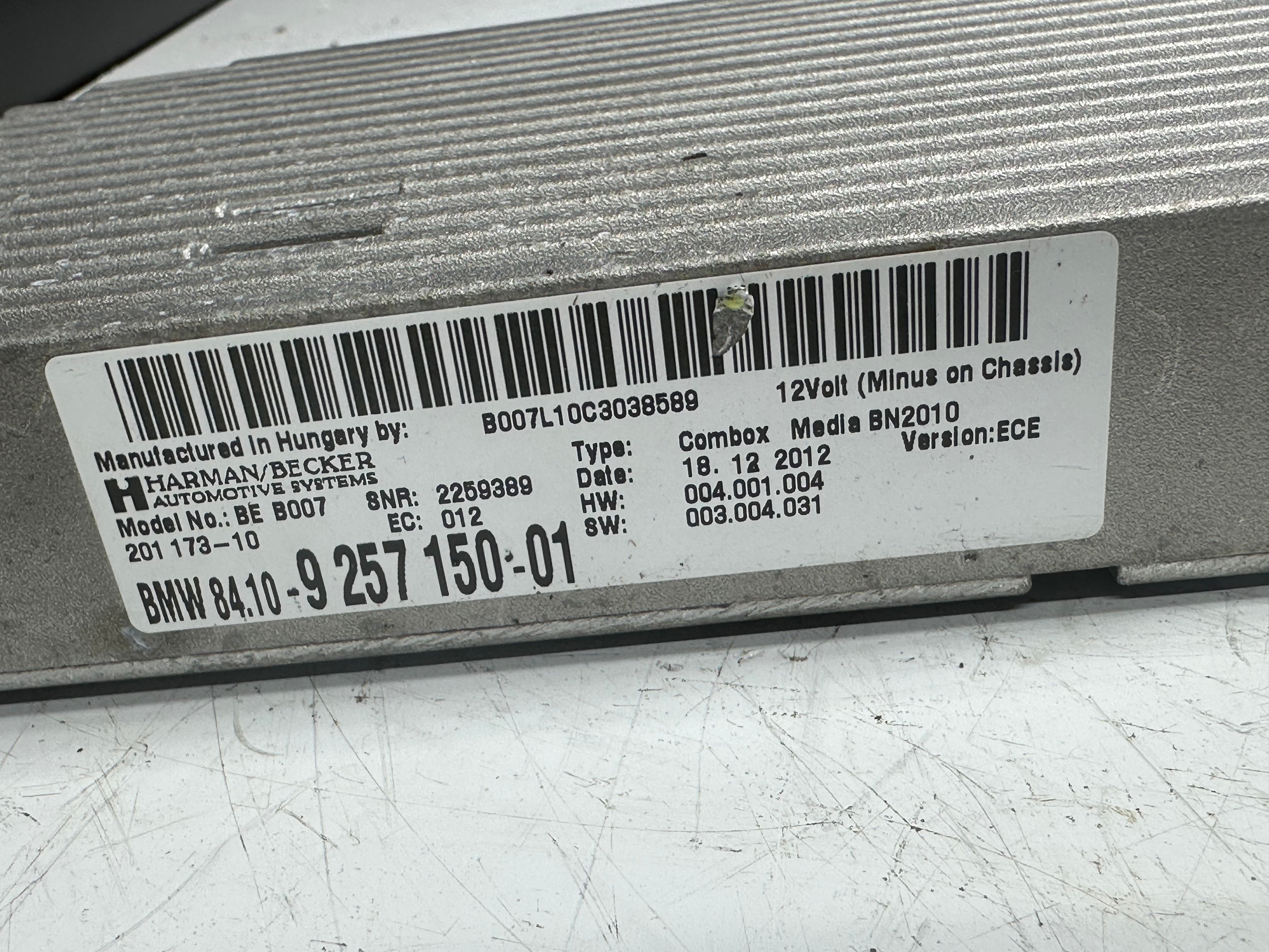 BMW COMBOX F10 F07 F20 F21 F22 F23 F80 M3 Bluetooth ECU Module Unit (84.10 9257150-01) (201173-10)