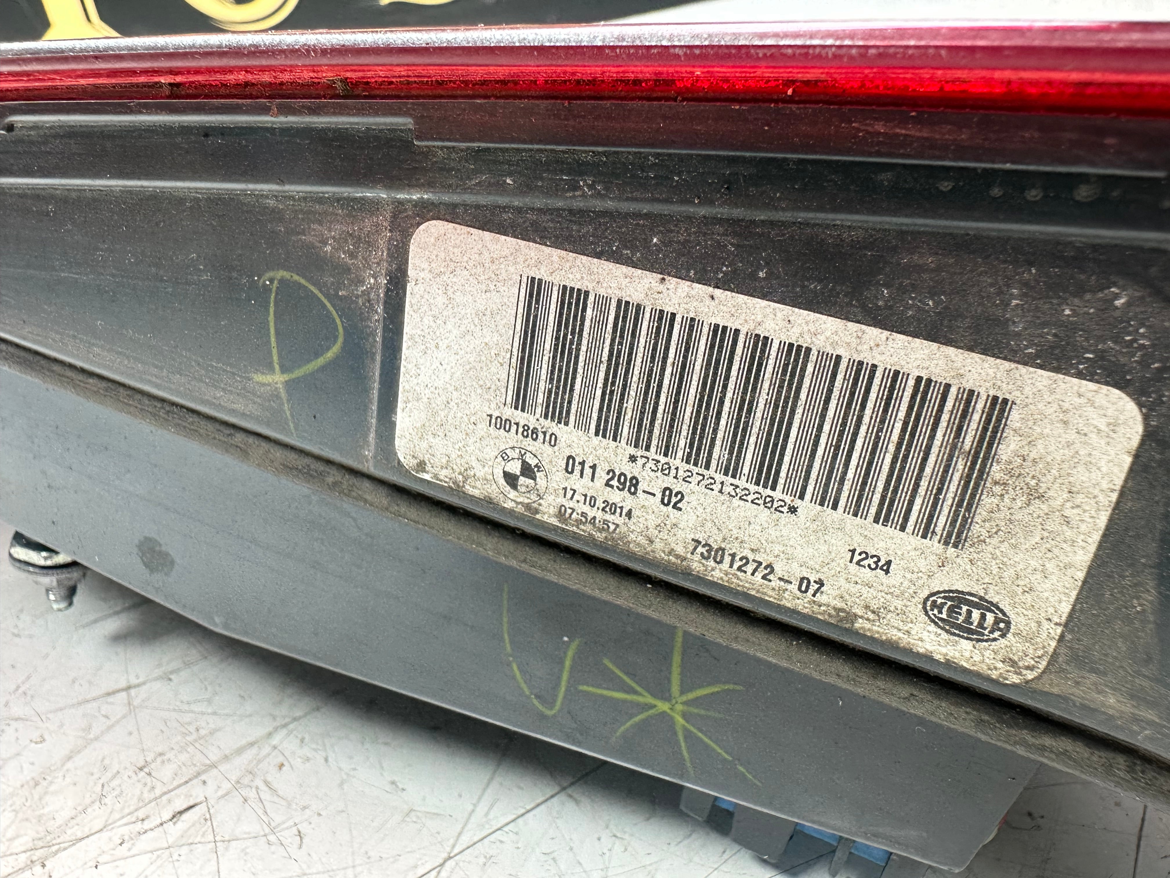 BMW X5 F15 2014 Tail Light Inner Rear Right Driver Side Offside (7301272-07)