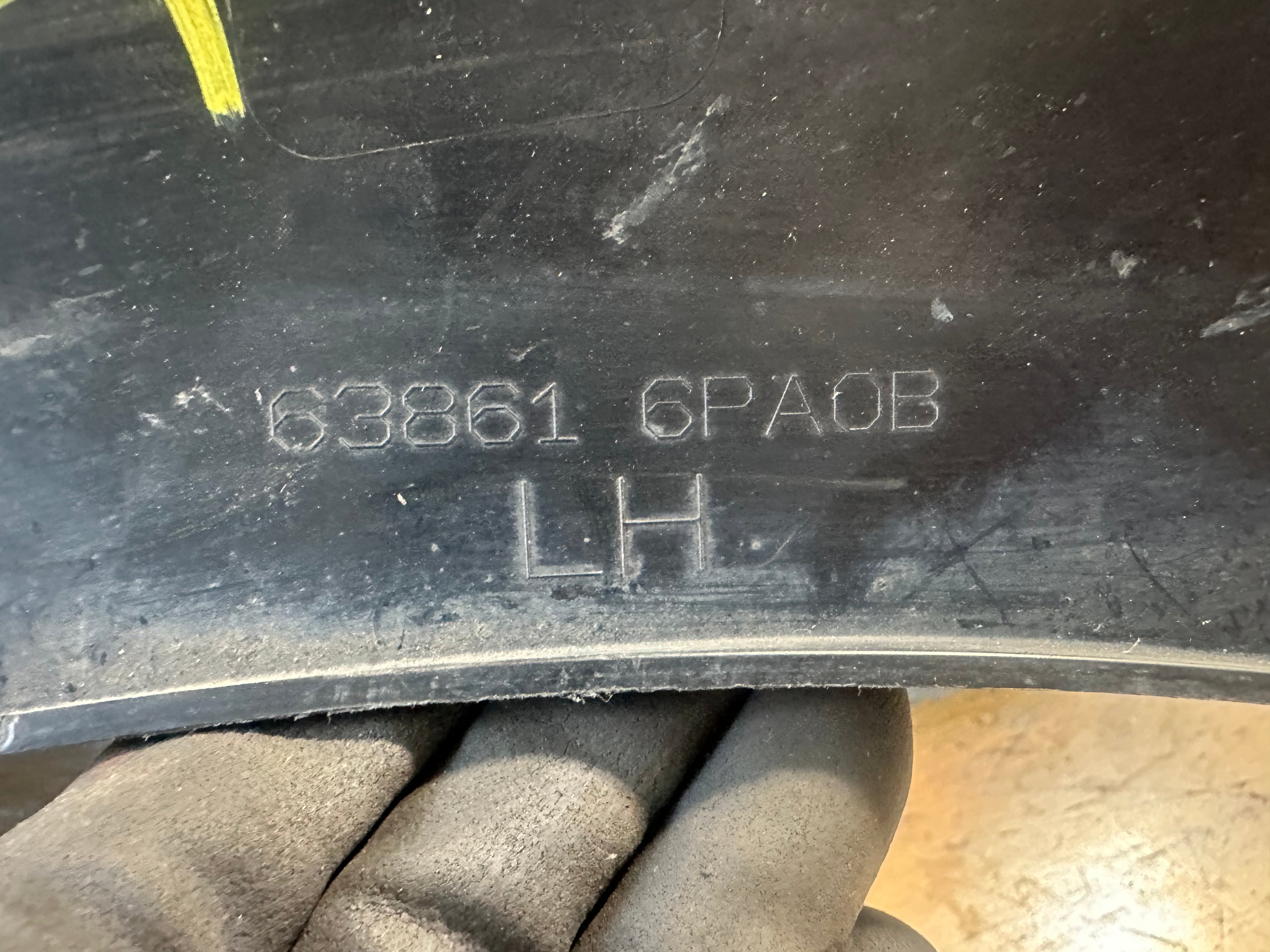 Nissan Juke 2022 N/S/F Left Passenger Front Wheel Arch Trim (63861 6PA0B)