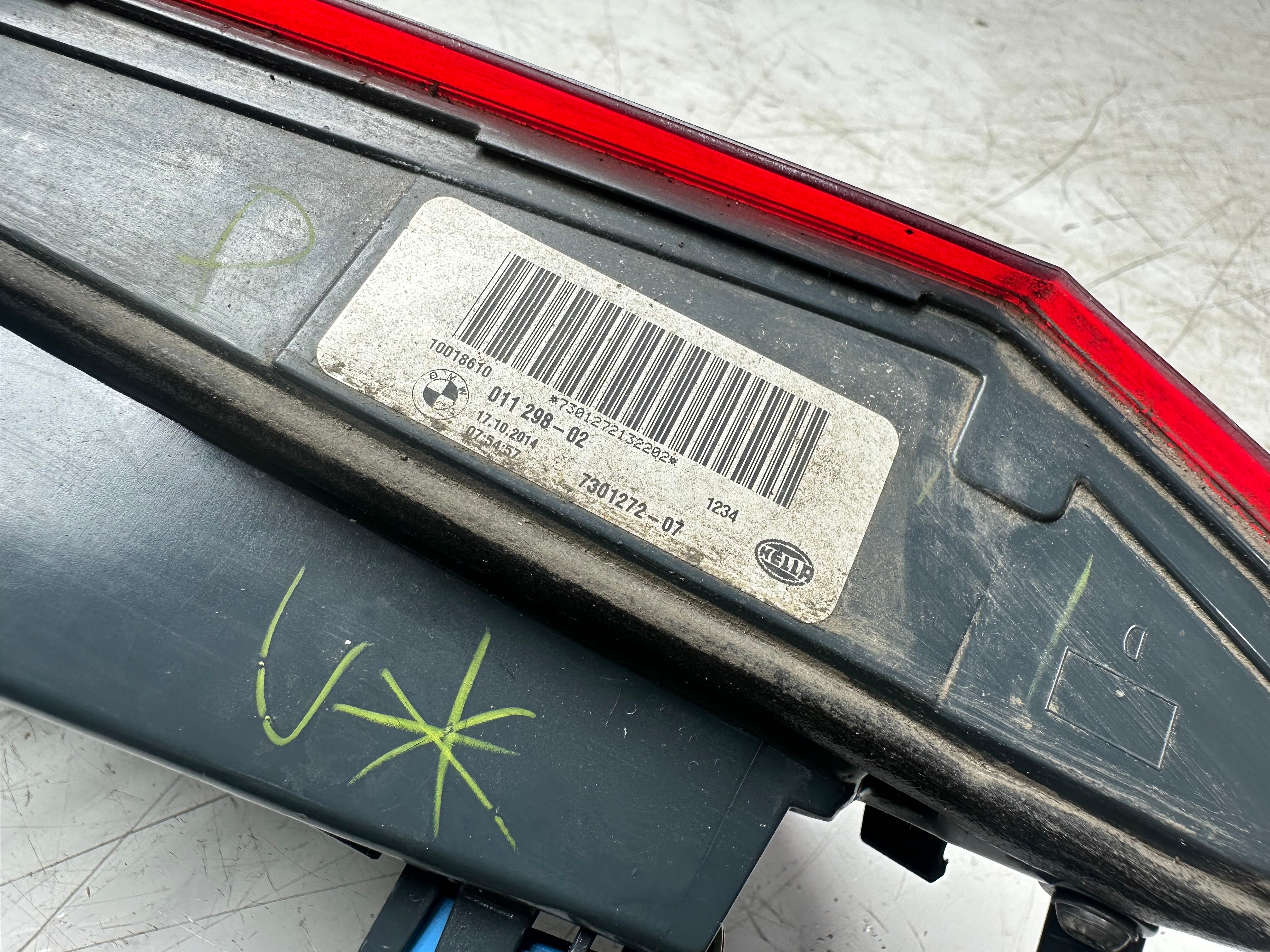 BMW X5 F15 2014 Tail Light Inner Rear Right Driver Side Offside (7301272-07)