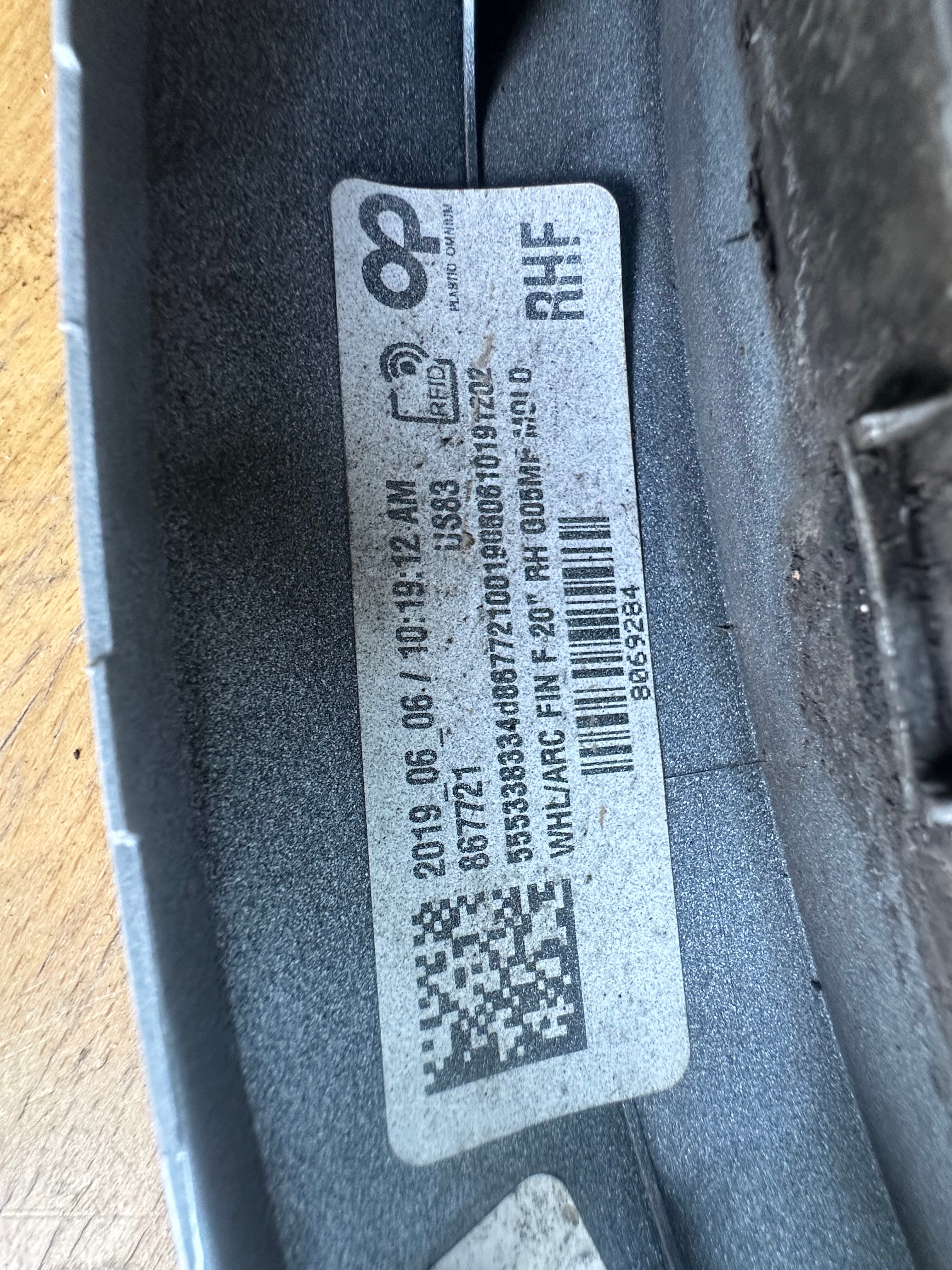 BMW X5 G05 M Sport 2019-2024 Right Driver’s Front Wheel Arch Trim (8069286) (867721)