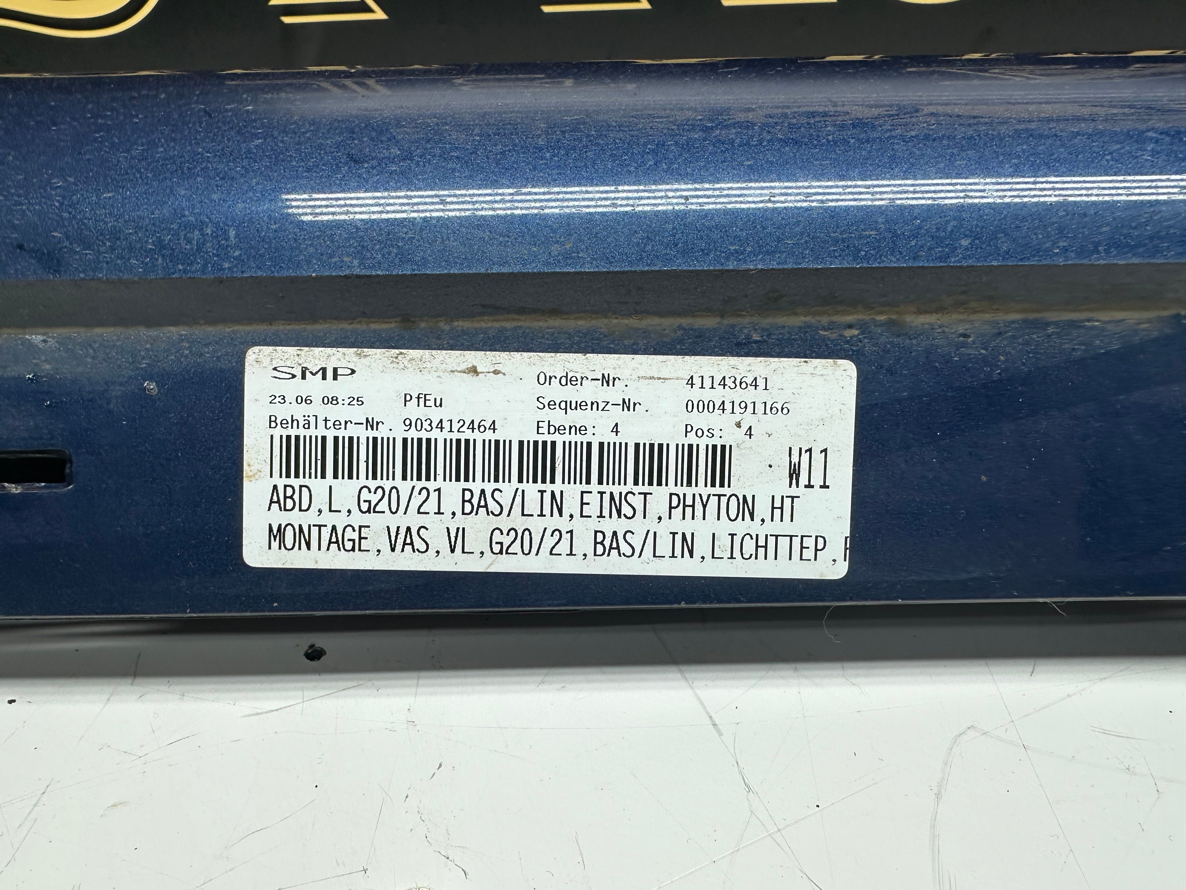 BMW 3 Series G20 G21 2022 Left Side Skirt/Sill (204170002000)