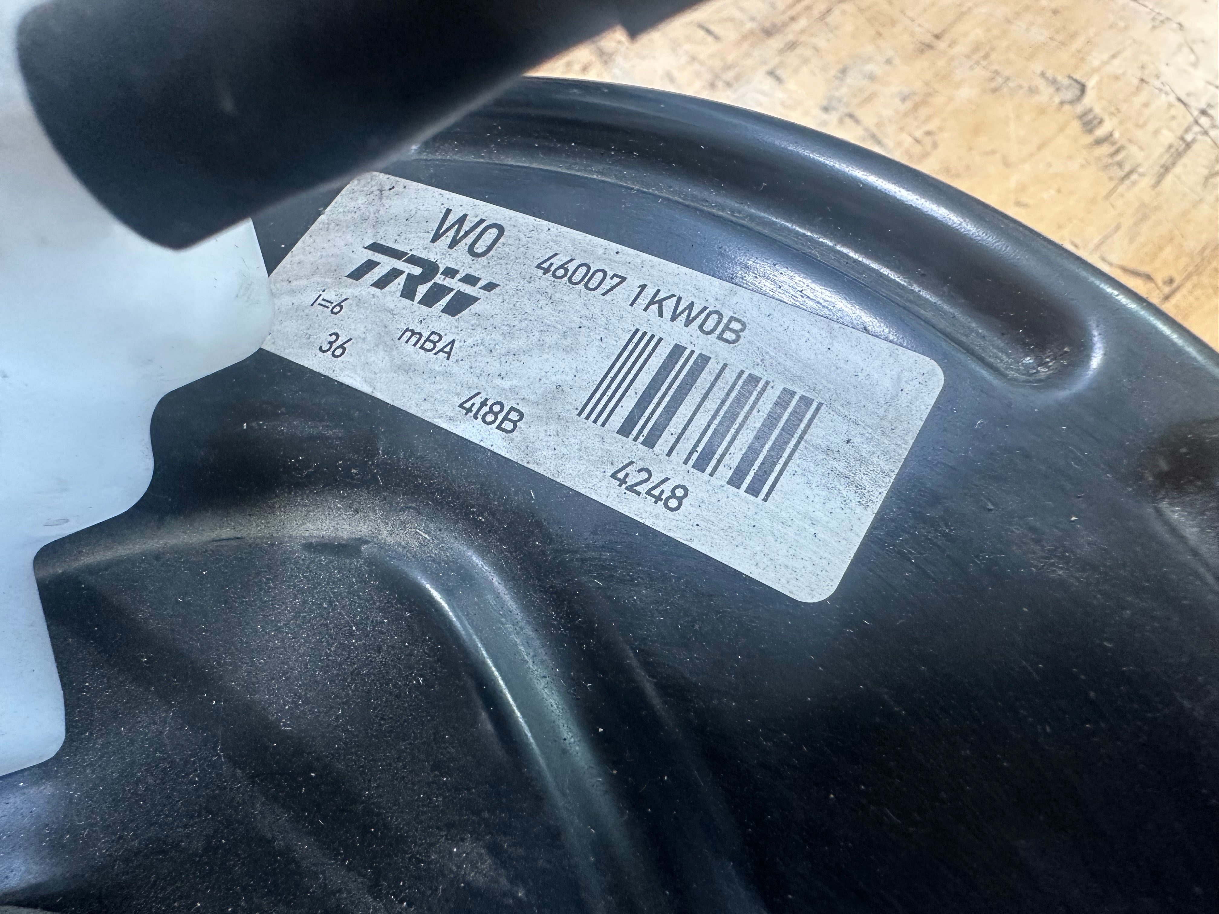 Nissan Juke 2018 Brake Master Cylinder & Servo (46007 1KW0B)