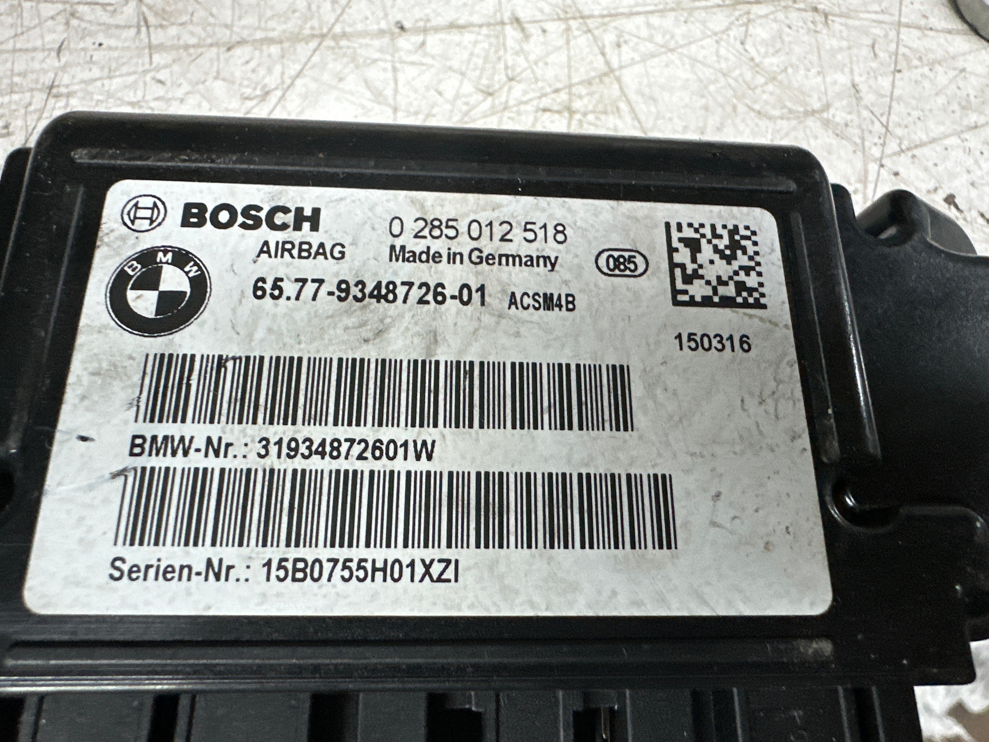 BMW 1 Series F20 ECU Module (2015) (934872601) (0285012518)