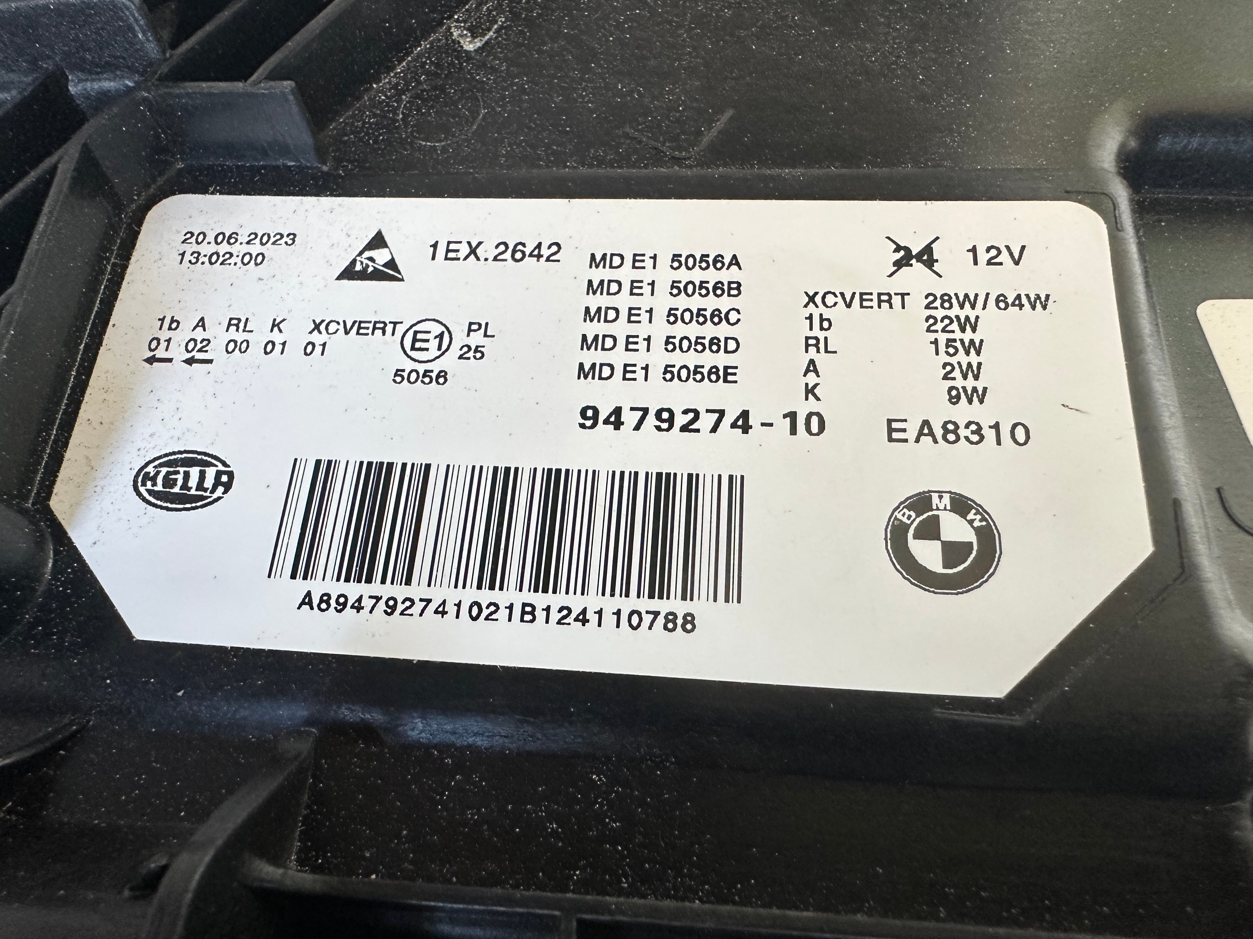 BMW 5 Series G38 G30 LED Right Headlight (9479274-10)