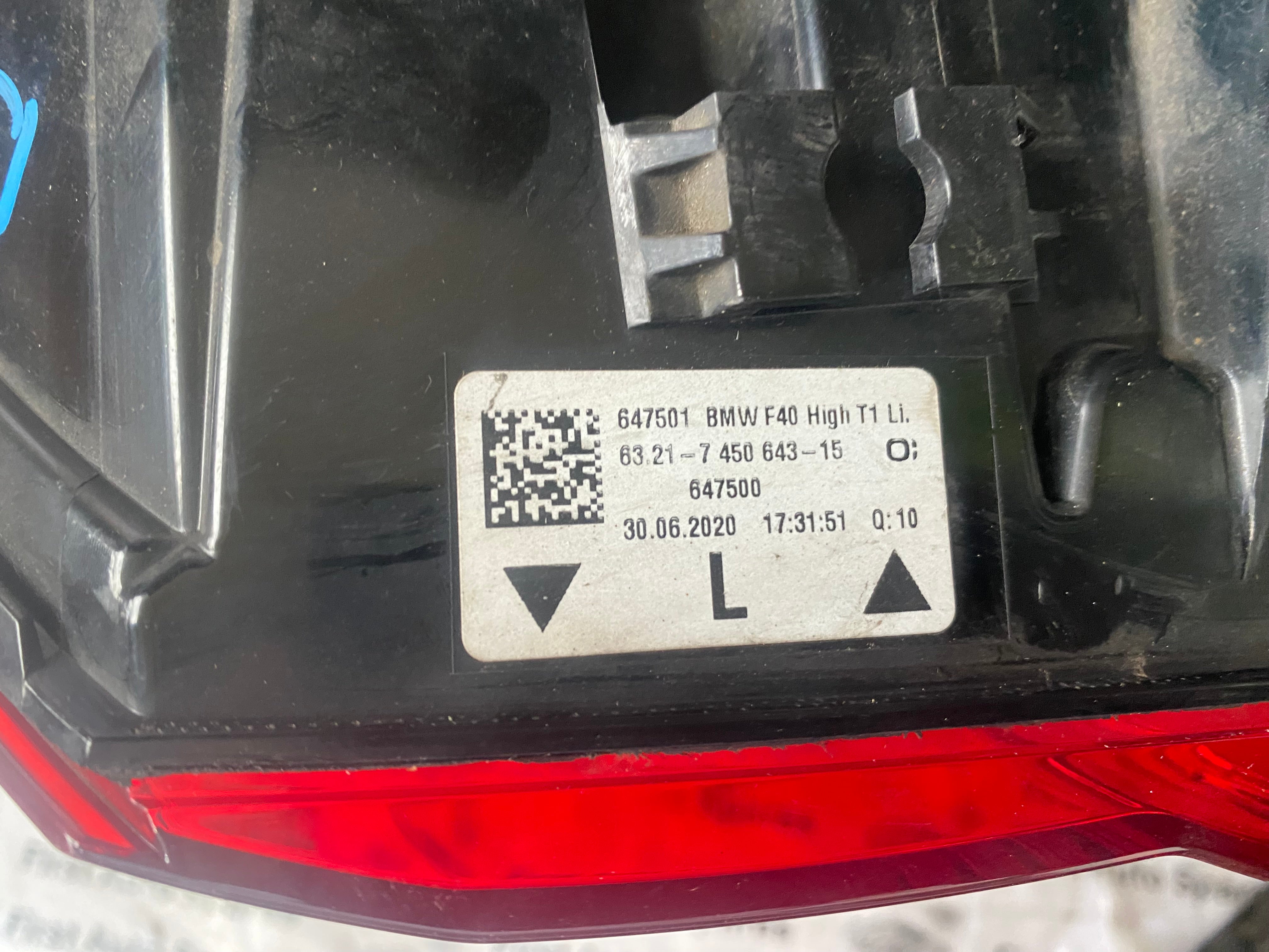 BMW 1 Series 2019–2023 F40 N/S/R Left Passenger Rear Tail Light (7450643)