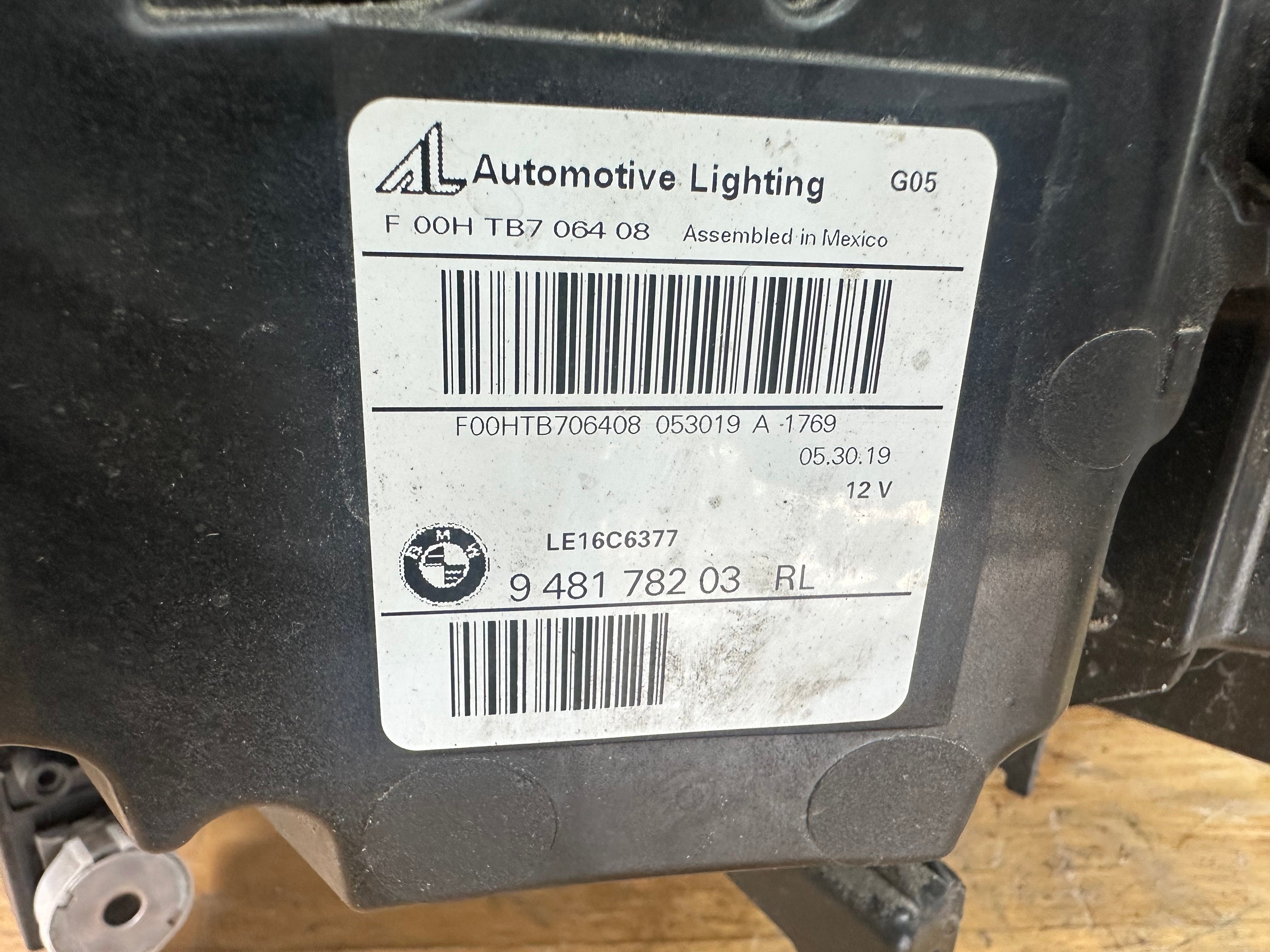 BMW X5 X6 G05 G06 Complete LED Driver’s Right Headlight (9481782 03) (9481782)