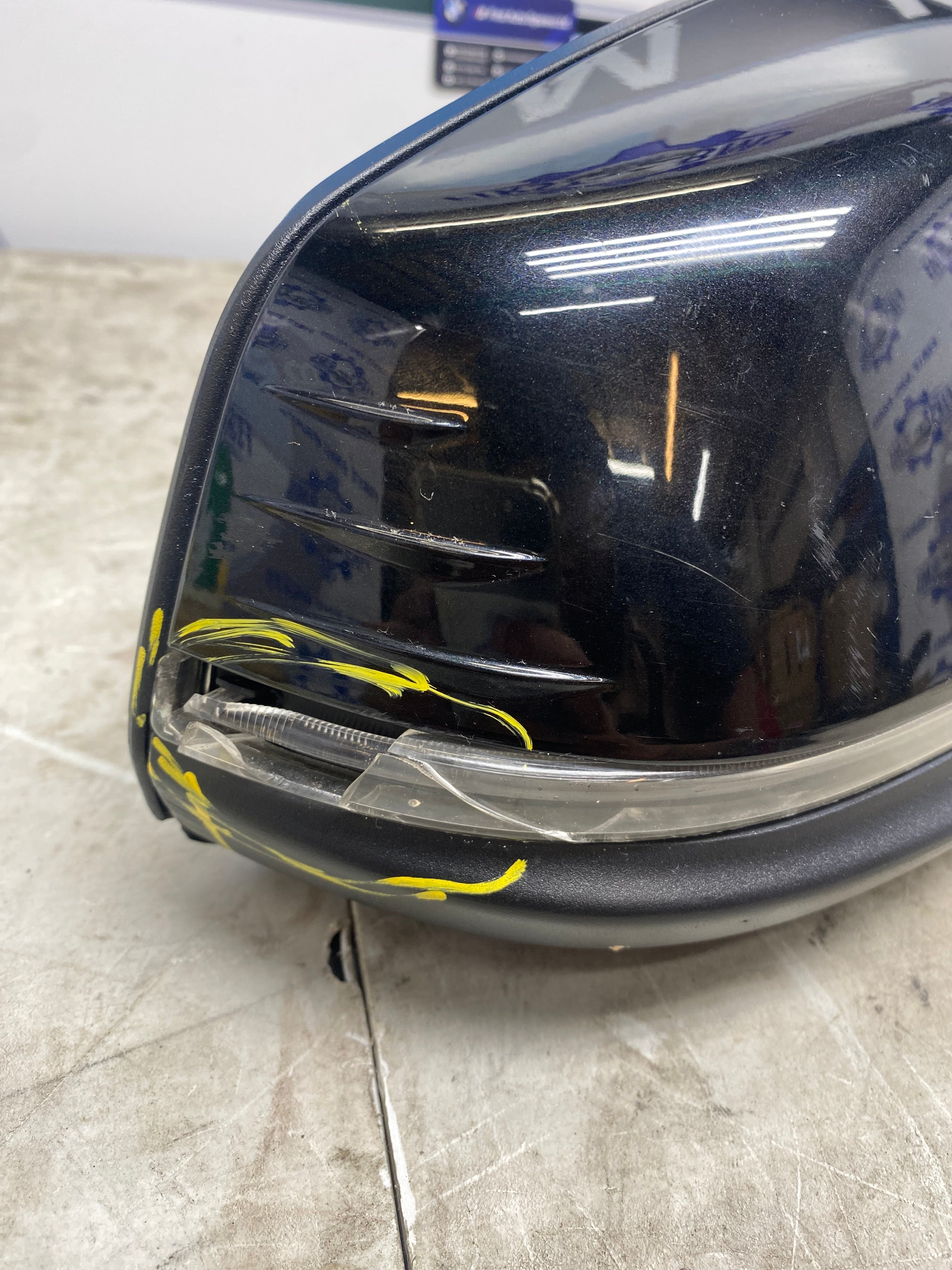 BMW 1 & 2 Series F40/F44 Driver Side Mirror 19–24 (Little Crack marked in yellow)