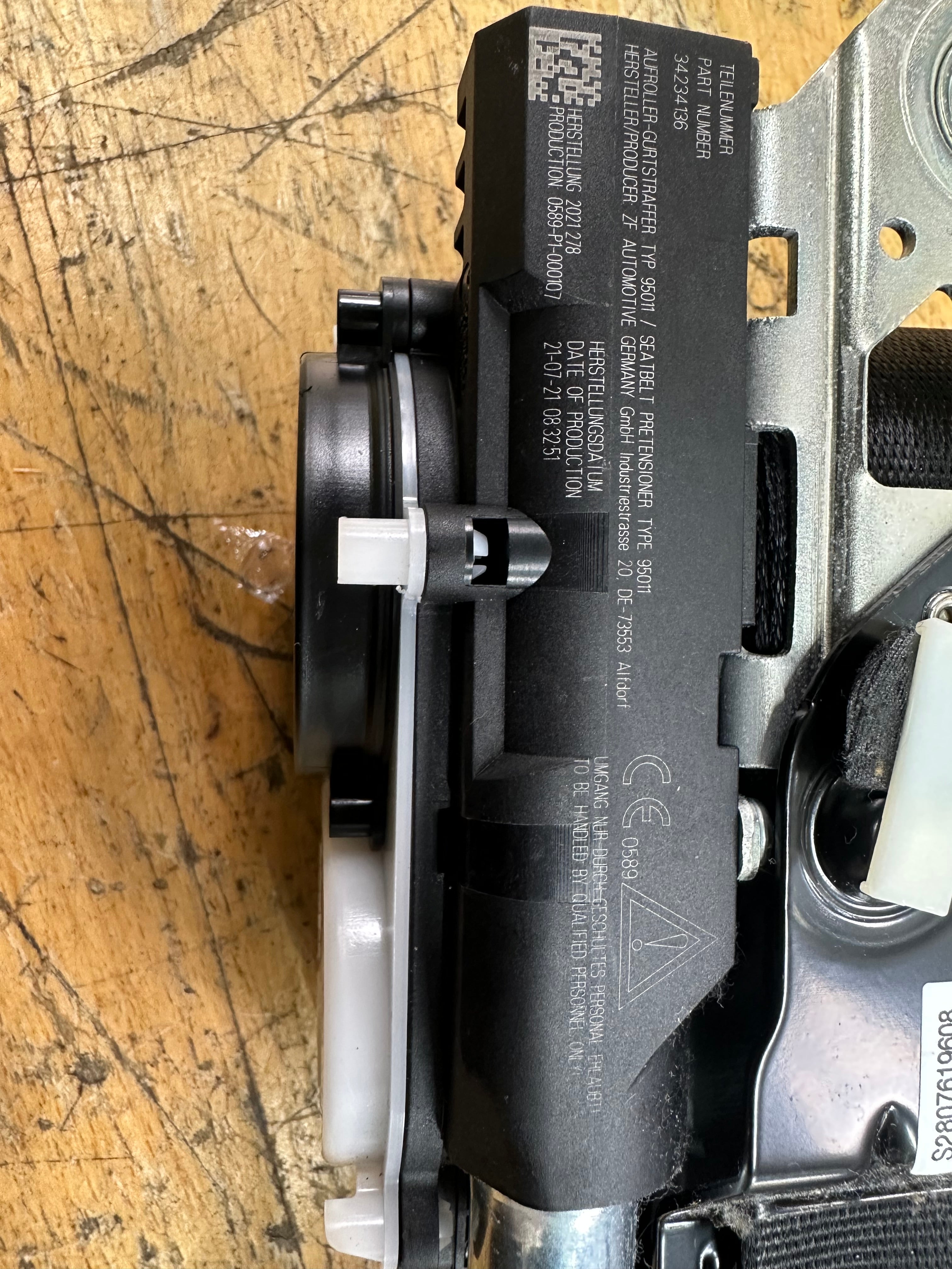 BMW X3 M F97 N/S/F Passenger Seatbelt Pretensioner M Sport Stitching (8076195)