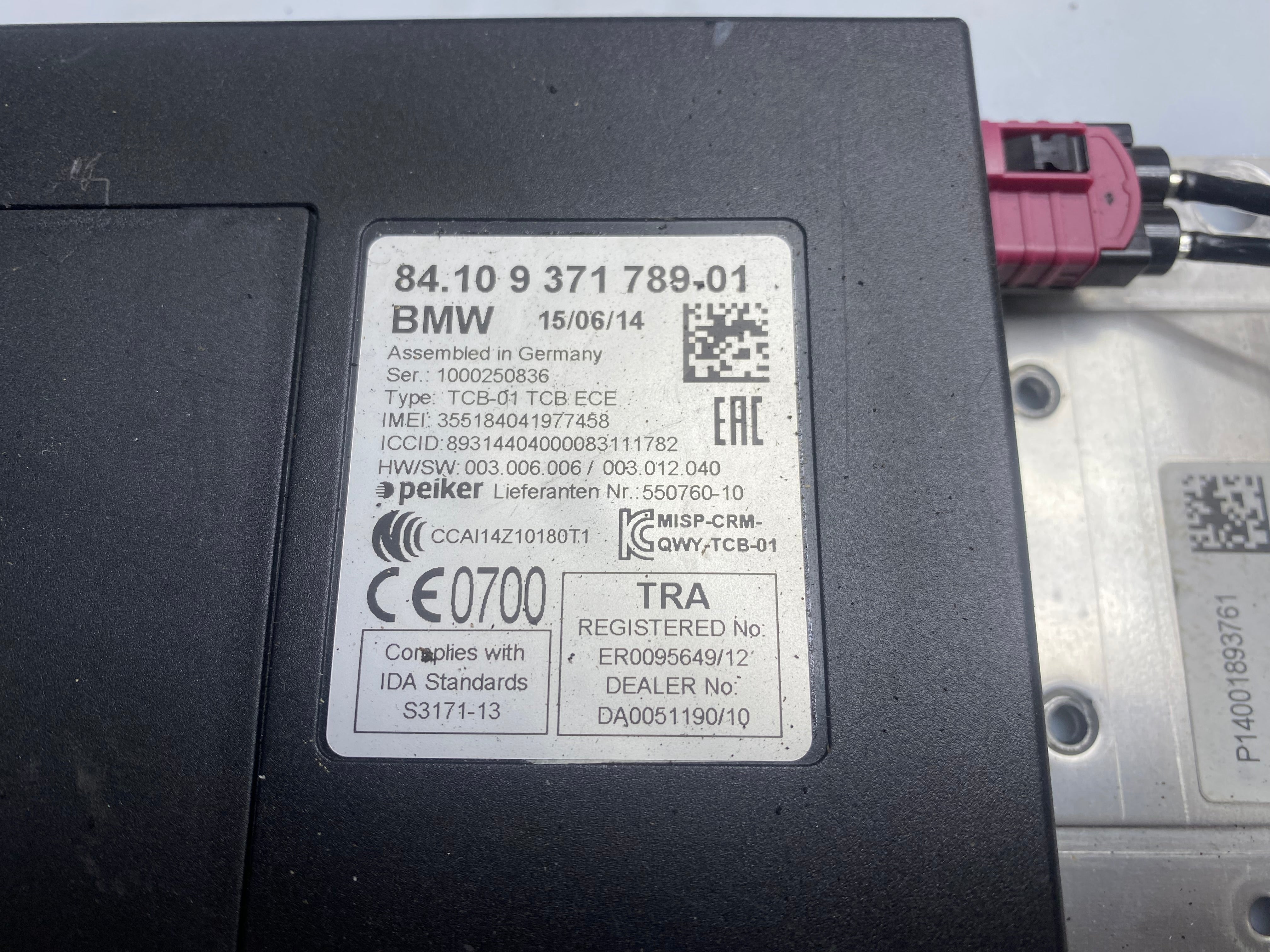 BMW 4 Series F32 Bluetooth Telematic Control Module – 2013–2017 (9371789)