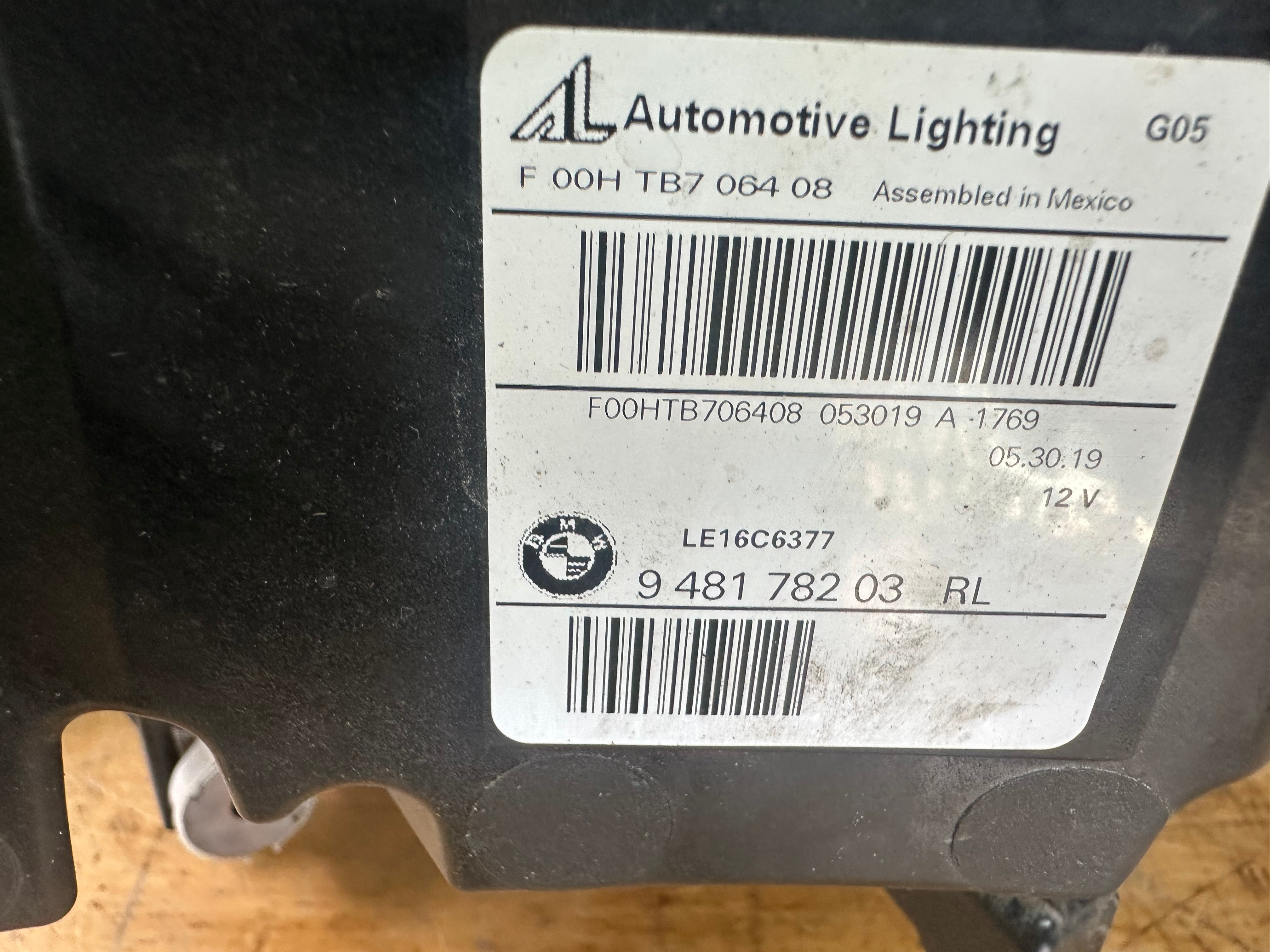 BMW X5 X6 G05 G06 Complete LED Driver’s Right Headlight (9481782 03) (9481782)