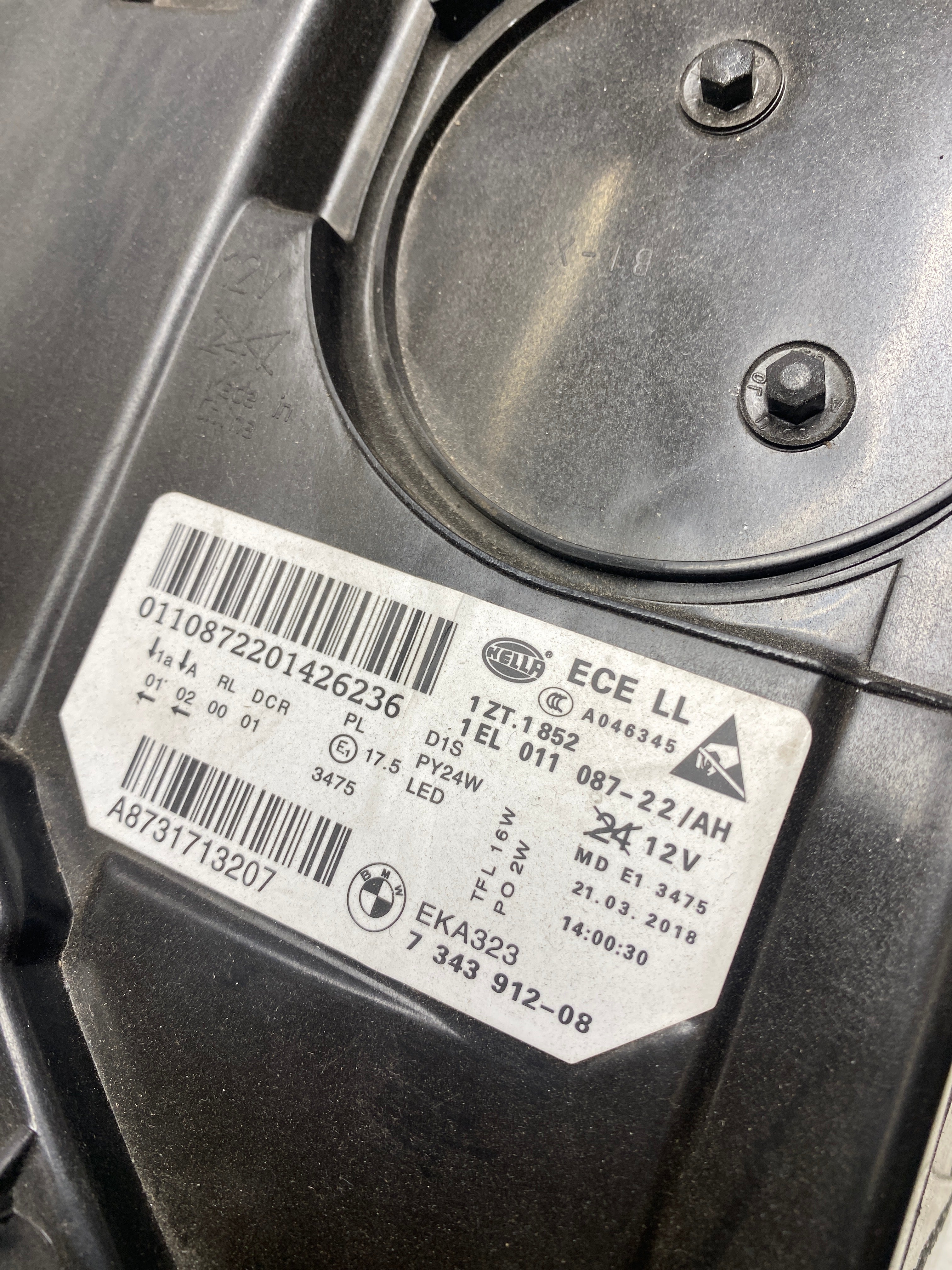 BMW 5 Series F10/F11 Front Driver Side Headlight Bi-Xenon 2013–2017 Facelift