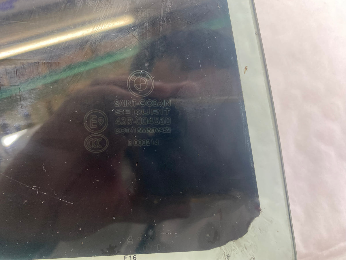 BMW X6 F16 Rear Driver Side Window Glass 2015–2019