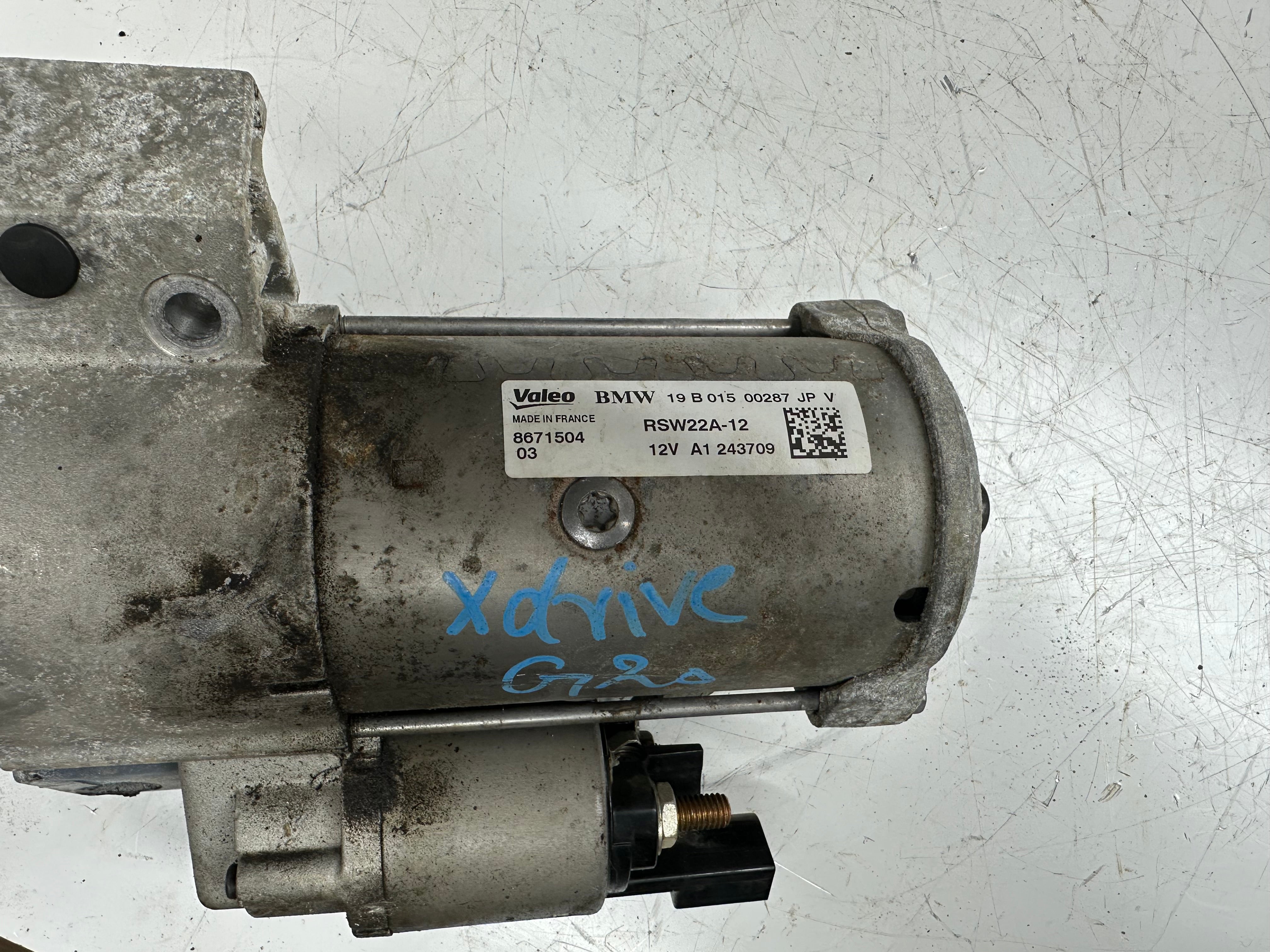 BMW 3 Series G20 xDrive Valeo Starter Motor (RSW22A-12) (8671504 03) (A1 243709)