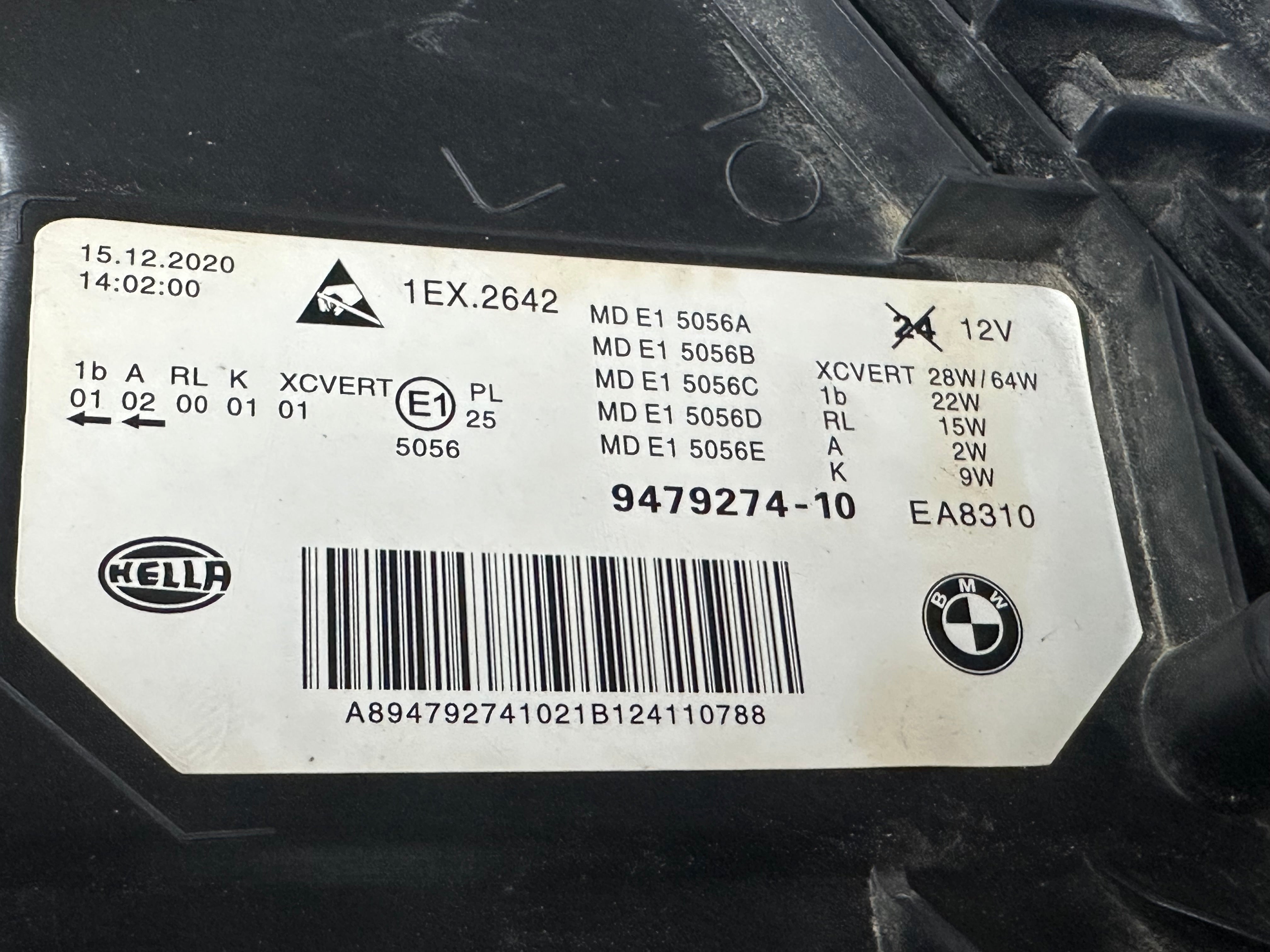 BMW 5 Series G38 G30 Left LED Headlight (9479274-10)