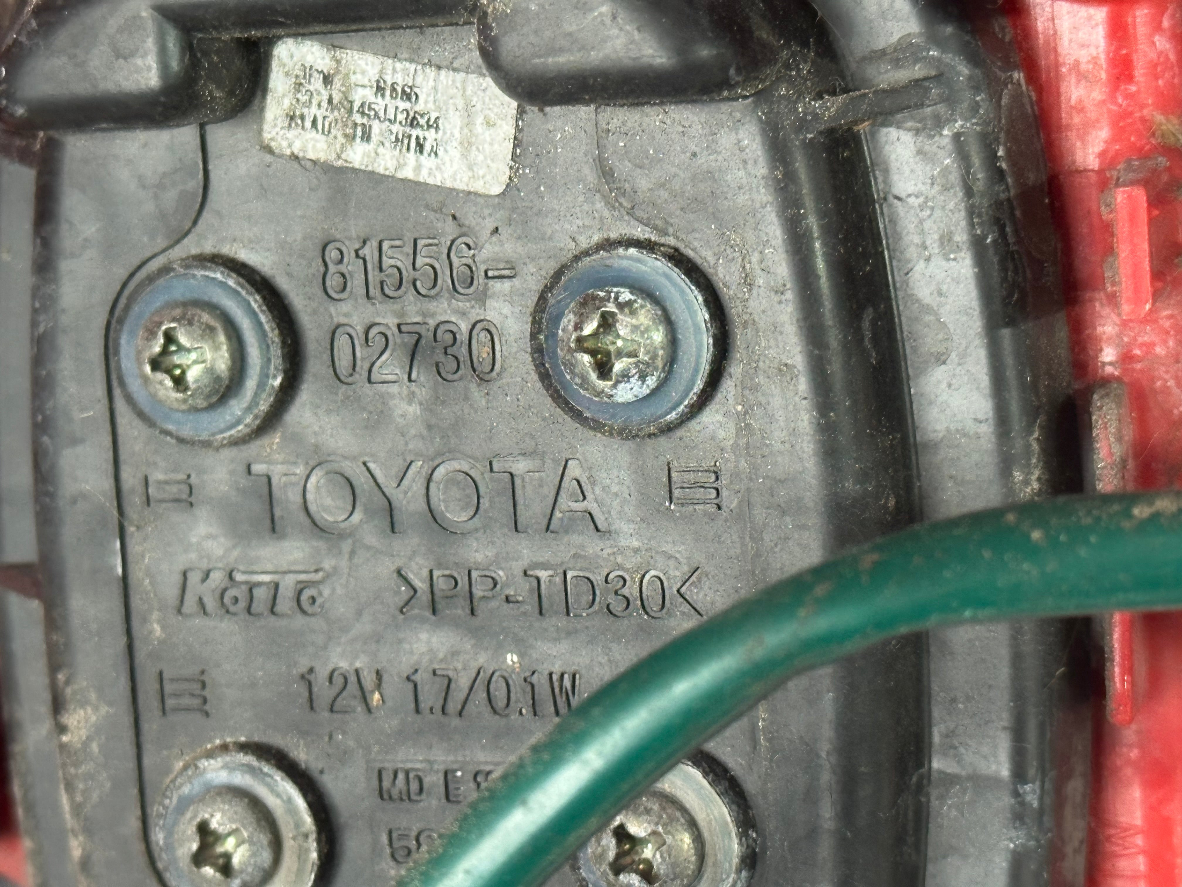 Toyota Auris Estate Left Rear Outer Tail Light (81556-02730)