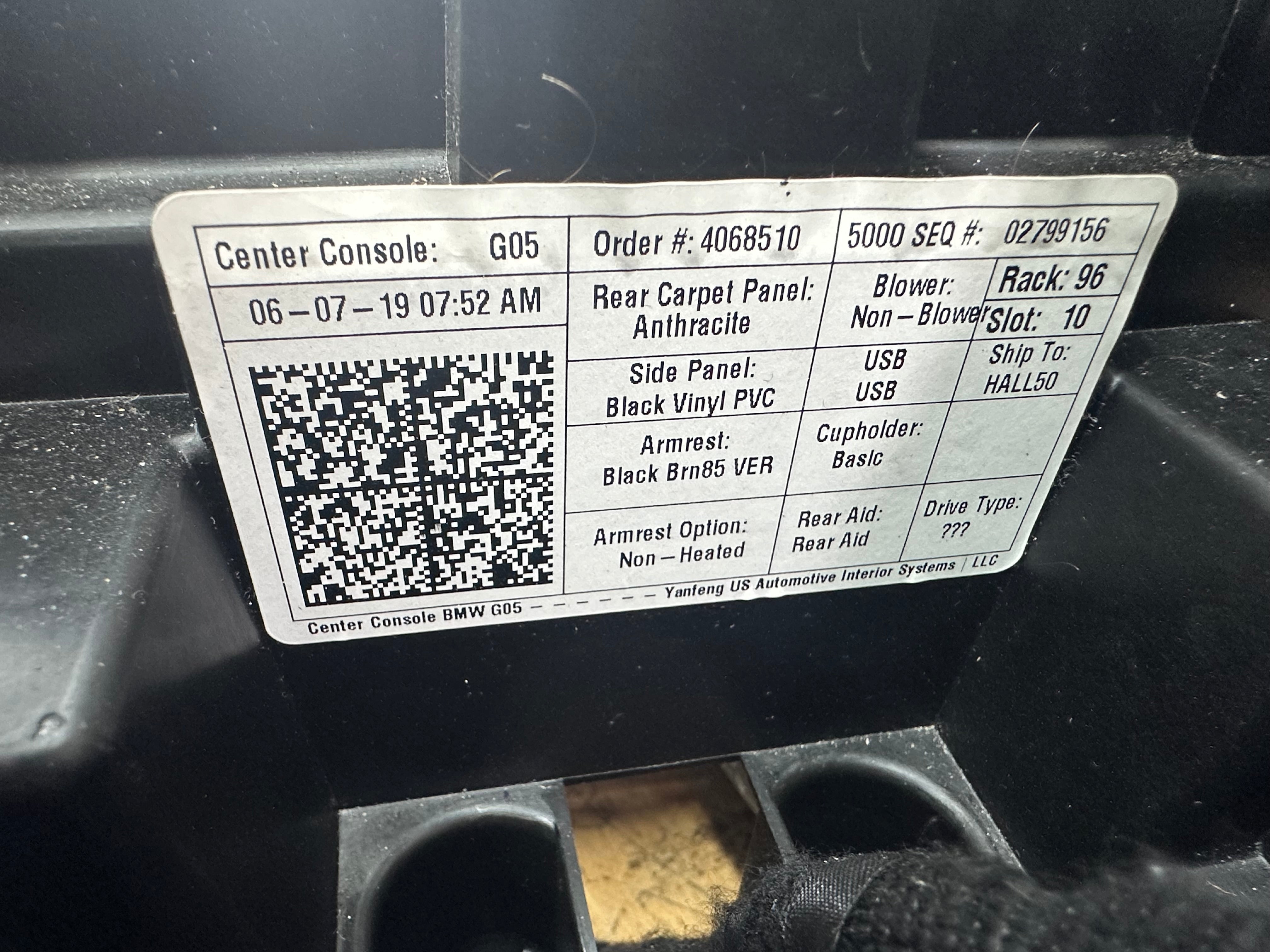 BMW X5 G05 2019 Center Console (939987309) (6521913785449) (9399726)