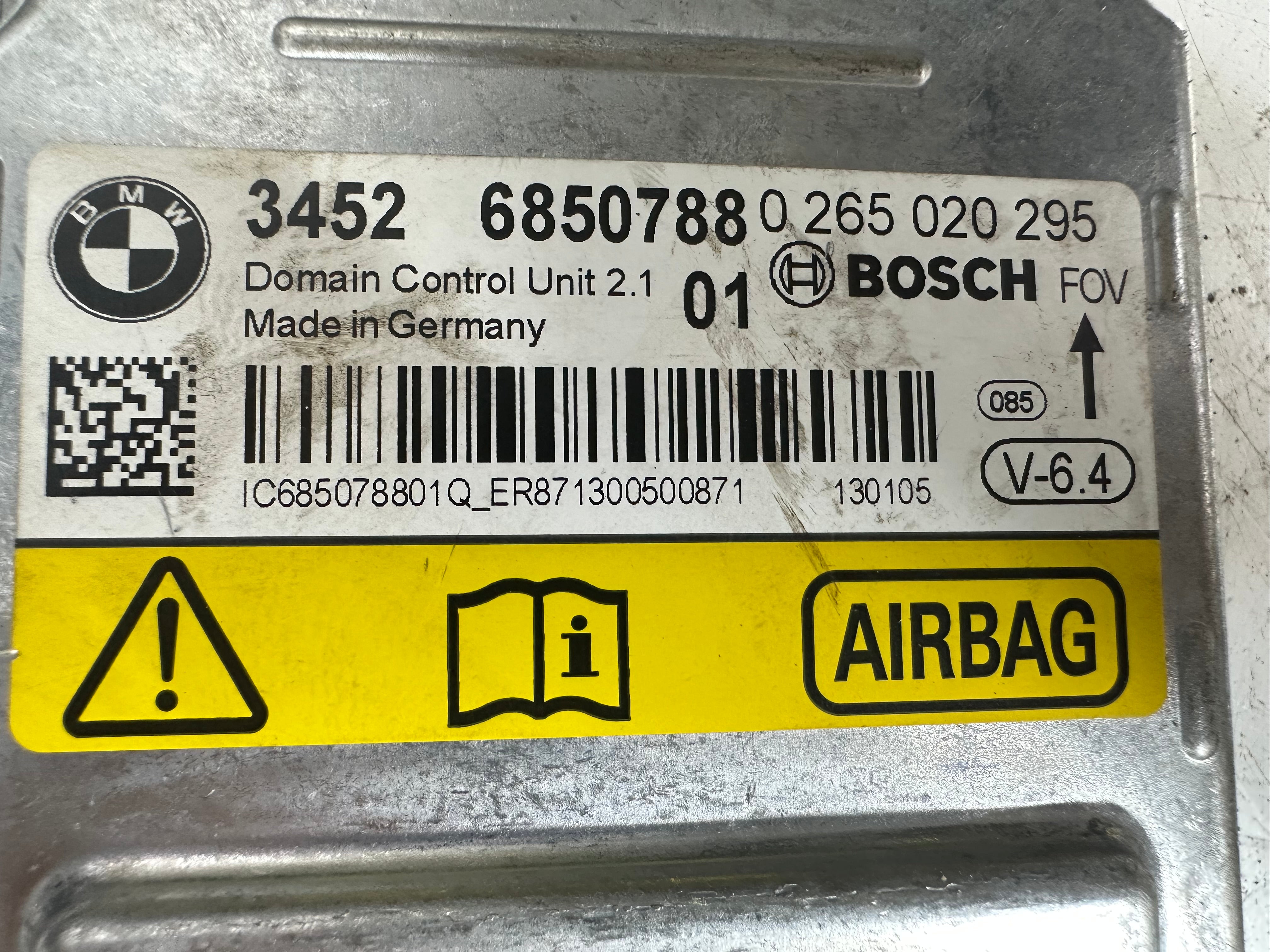 BMW 6 Series F06 F12 F13 Airbag Sensor Module (3452 6850788 01) (6850788)