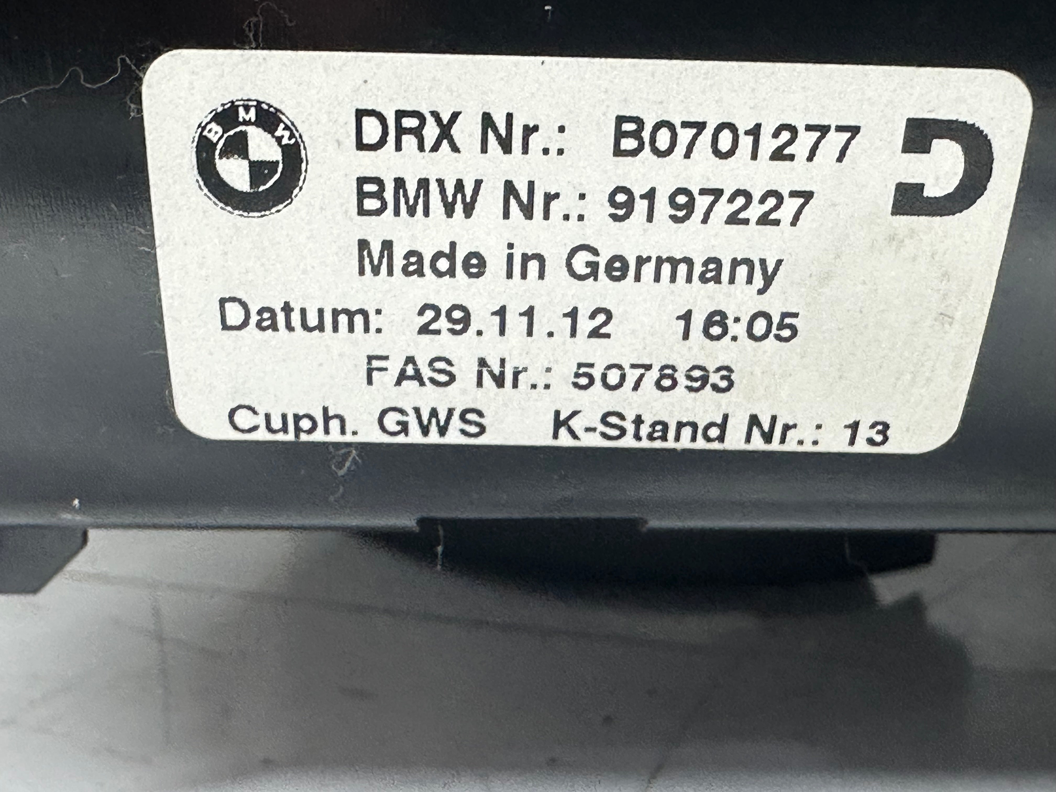 BMW 6 Series F12 Cup Holder & Facia (9197227) (B0701277) (6131 9202951/02)