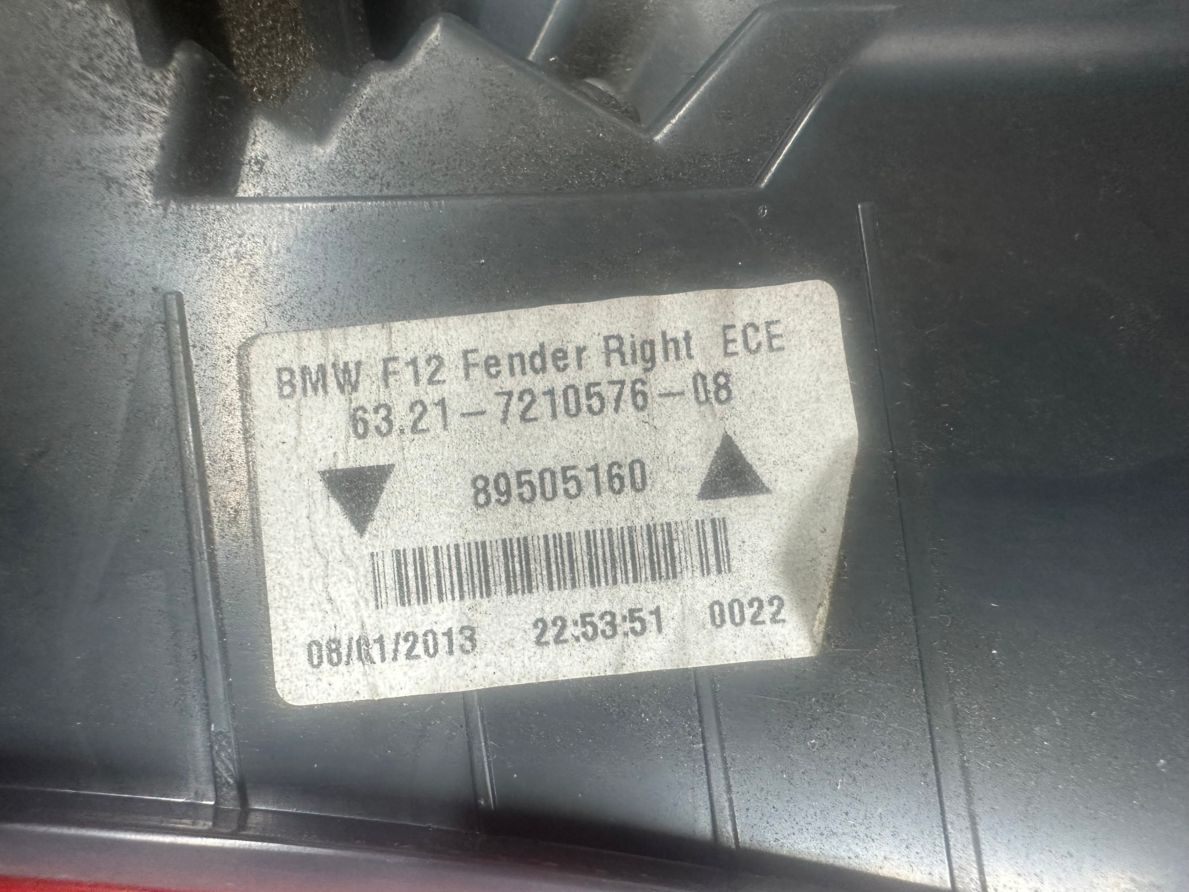 BMW 6 Series F12 2013-2019 Right Rear Tail Light (89505160) (63.21-7210576-08)