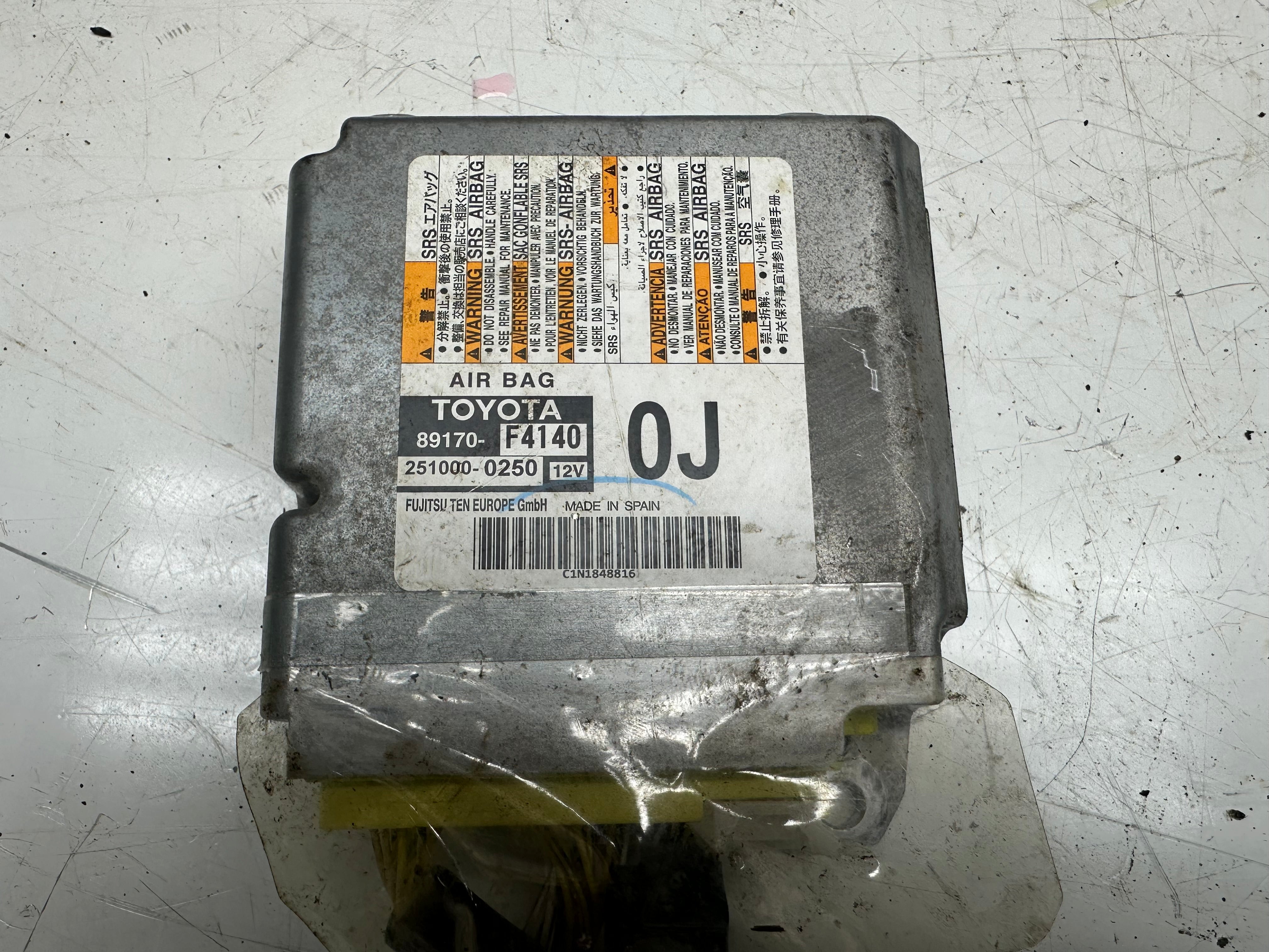 Toyota C-HR 2019 Airbag Control Module (89170-F4140)