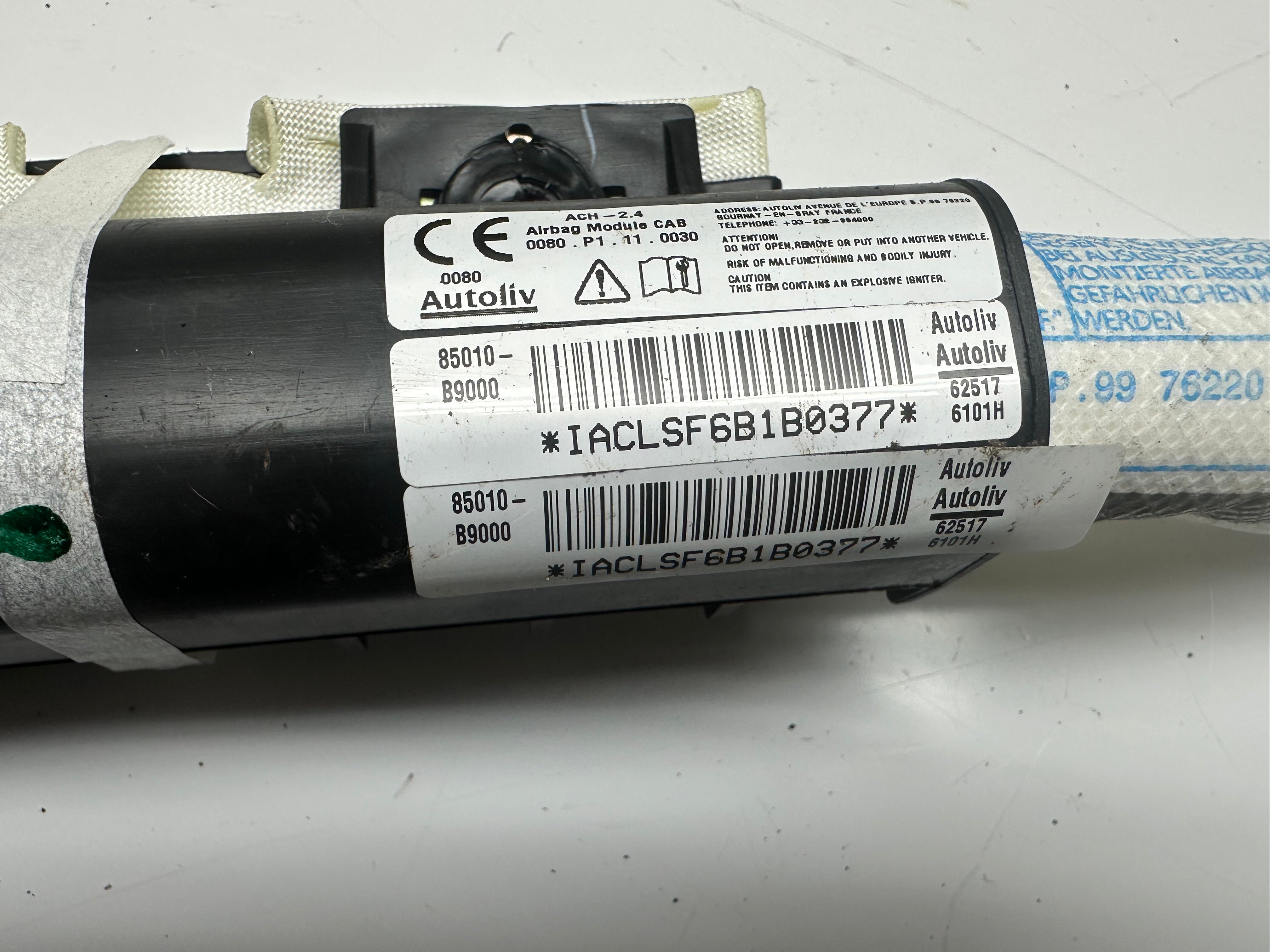 Hyundai I10 & Kia 2016 Left Passenger Curtain Air Bag Mk2 (85010-B9000)