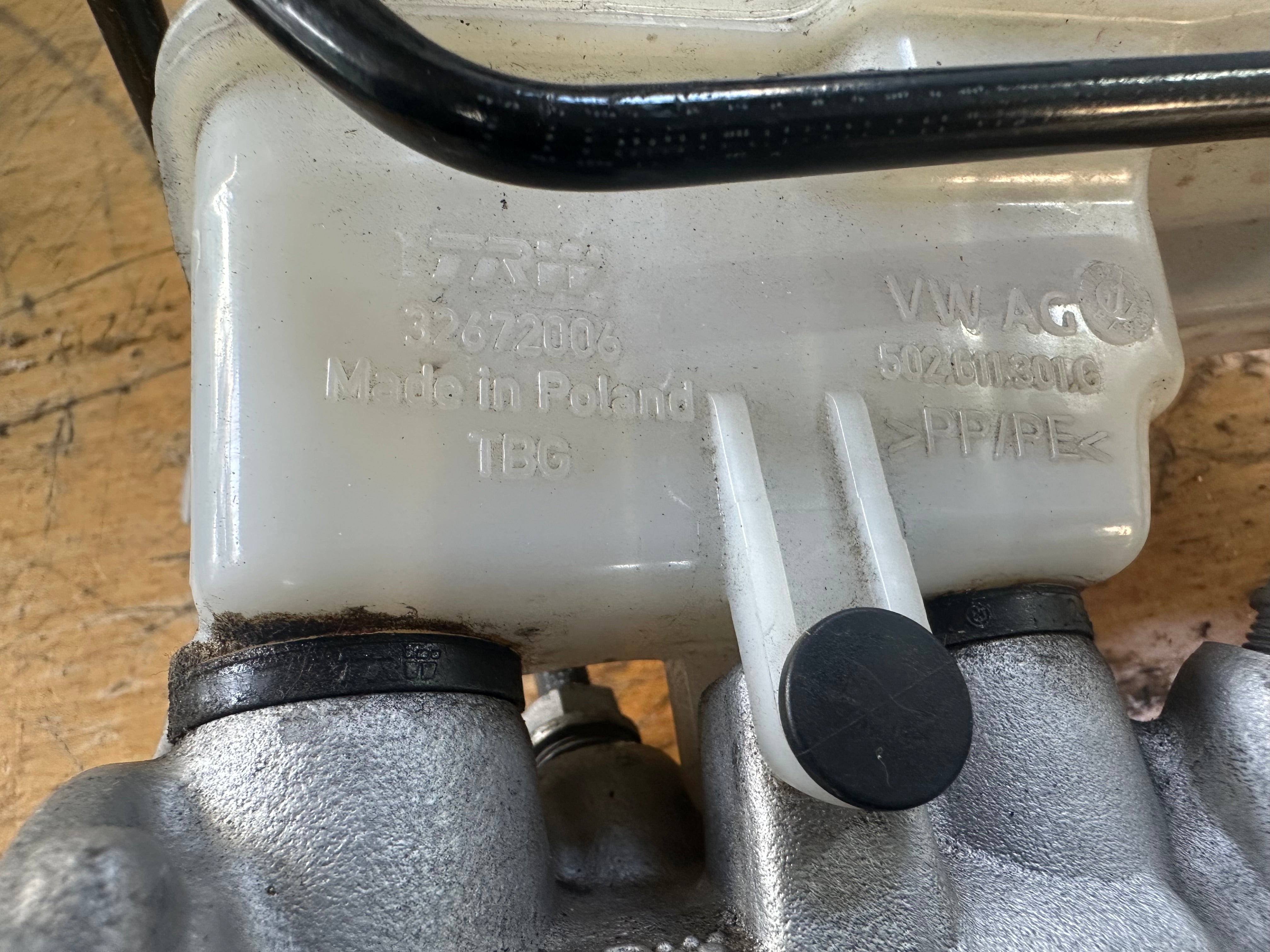 Audi A3 S Line 2016 2.0 TDI Sportback Brake Servo & Master Cylinder (502611301G)