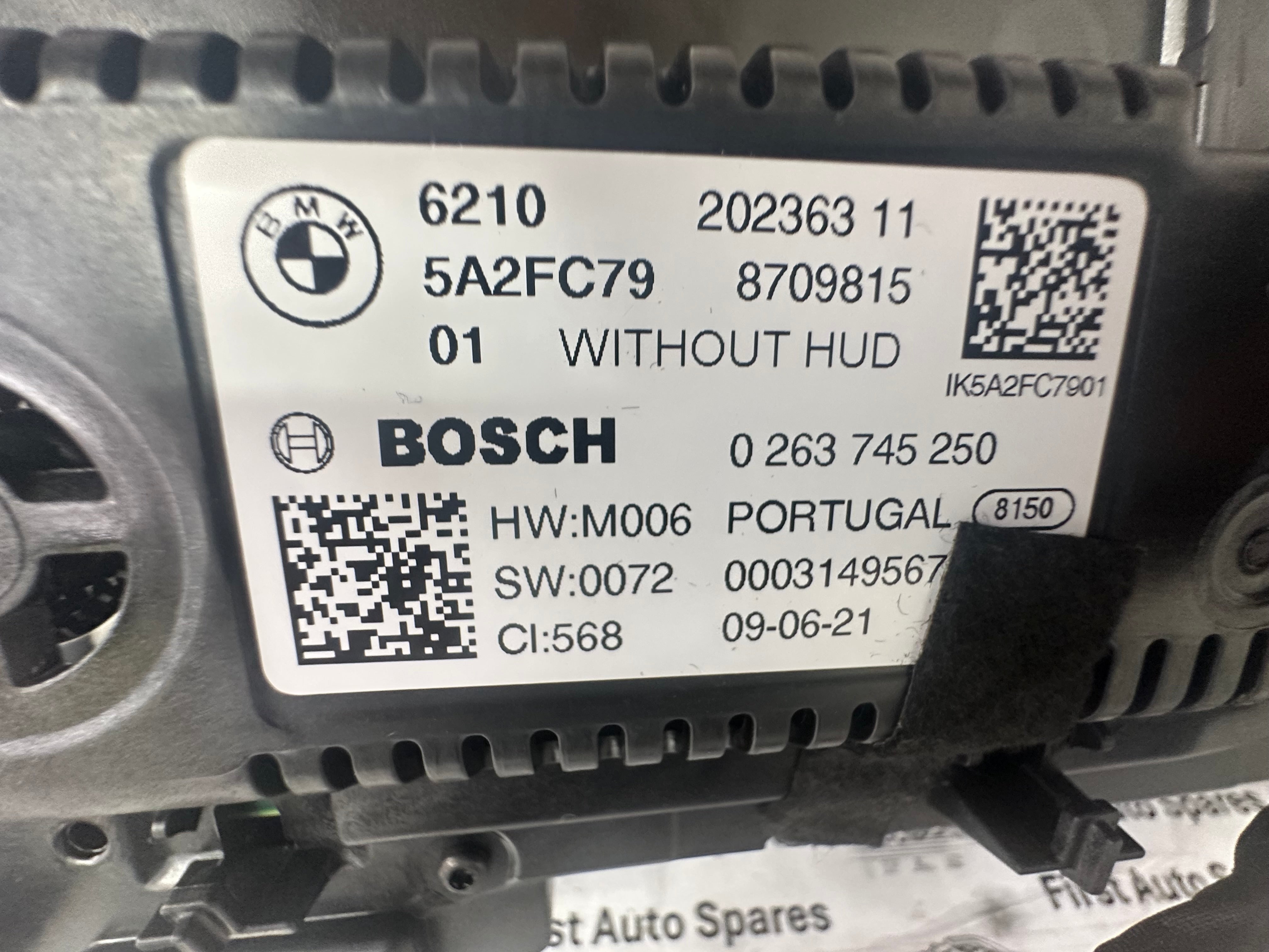 BMW X3 G01 2018-2024 Digital Instrument Cluster Speedometer (5A2FC79, 202363 11)