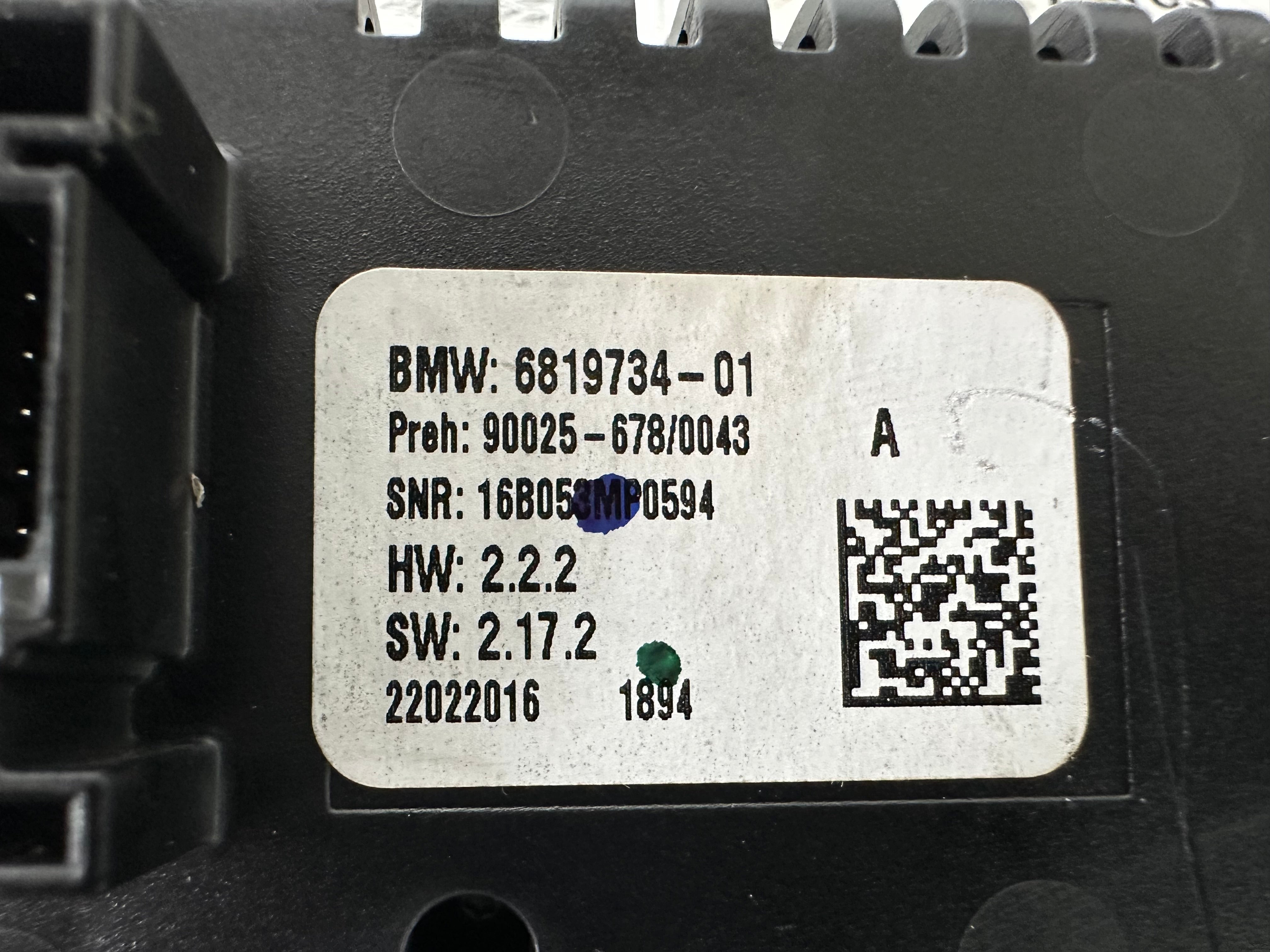 BMW X5 F15 2016 Volume Buttons Climate Control Unit Module (6819734-01)