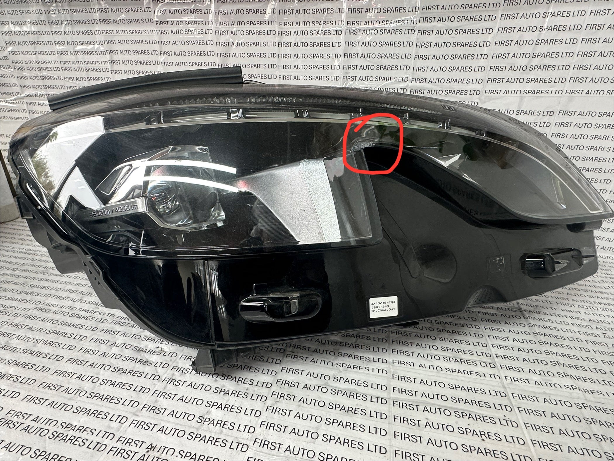 Peugeot 2019 Full LED Technology Headlight - Right Side