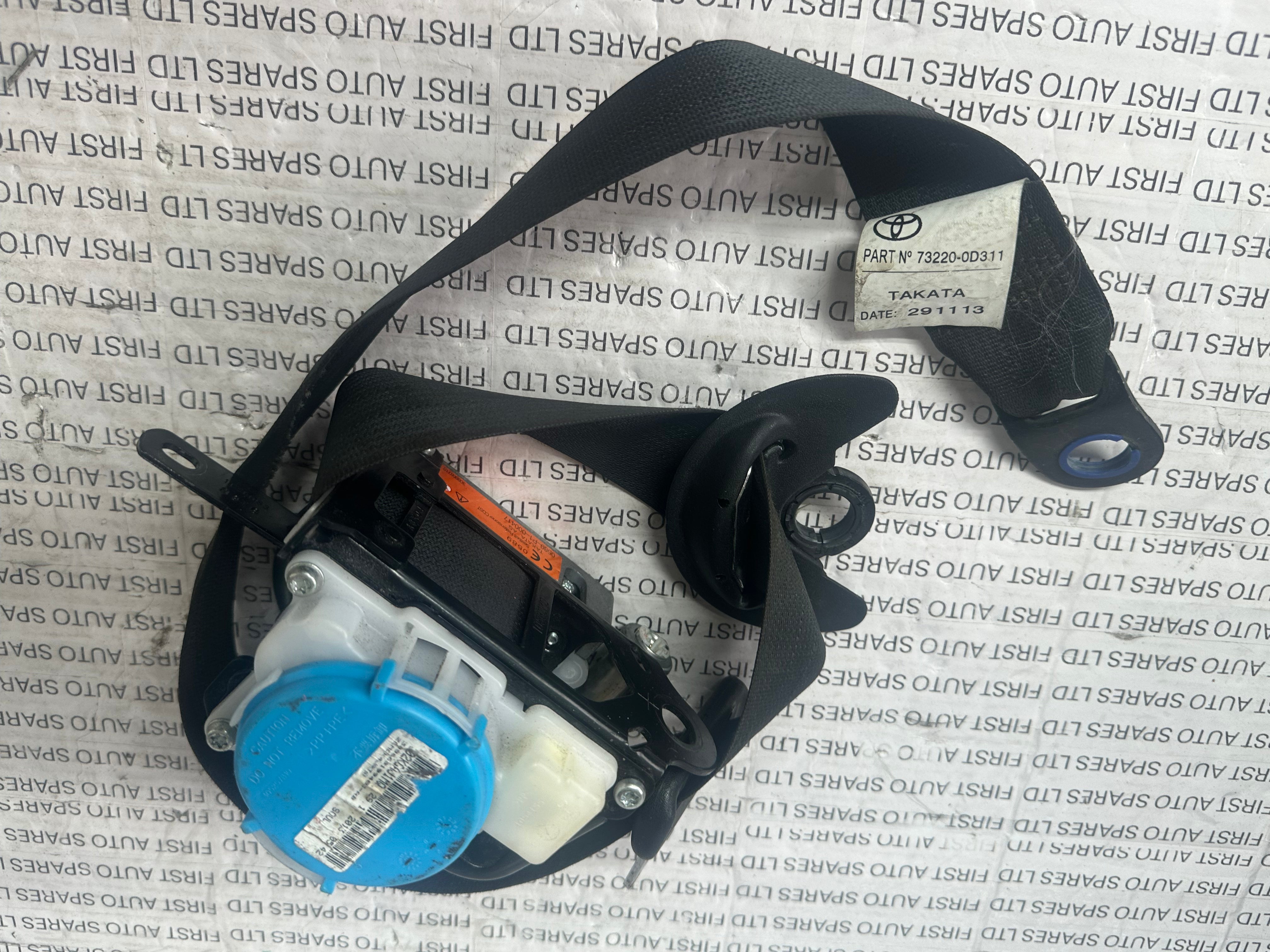 Toyota Yaris 2013 Front Left Seatbelt 73220-0D311