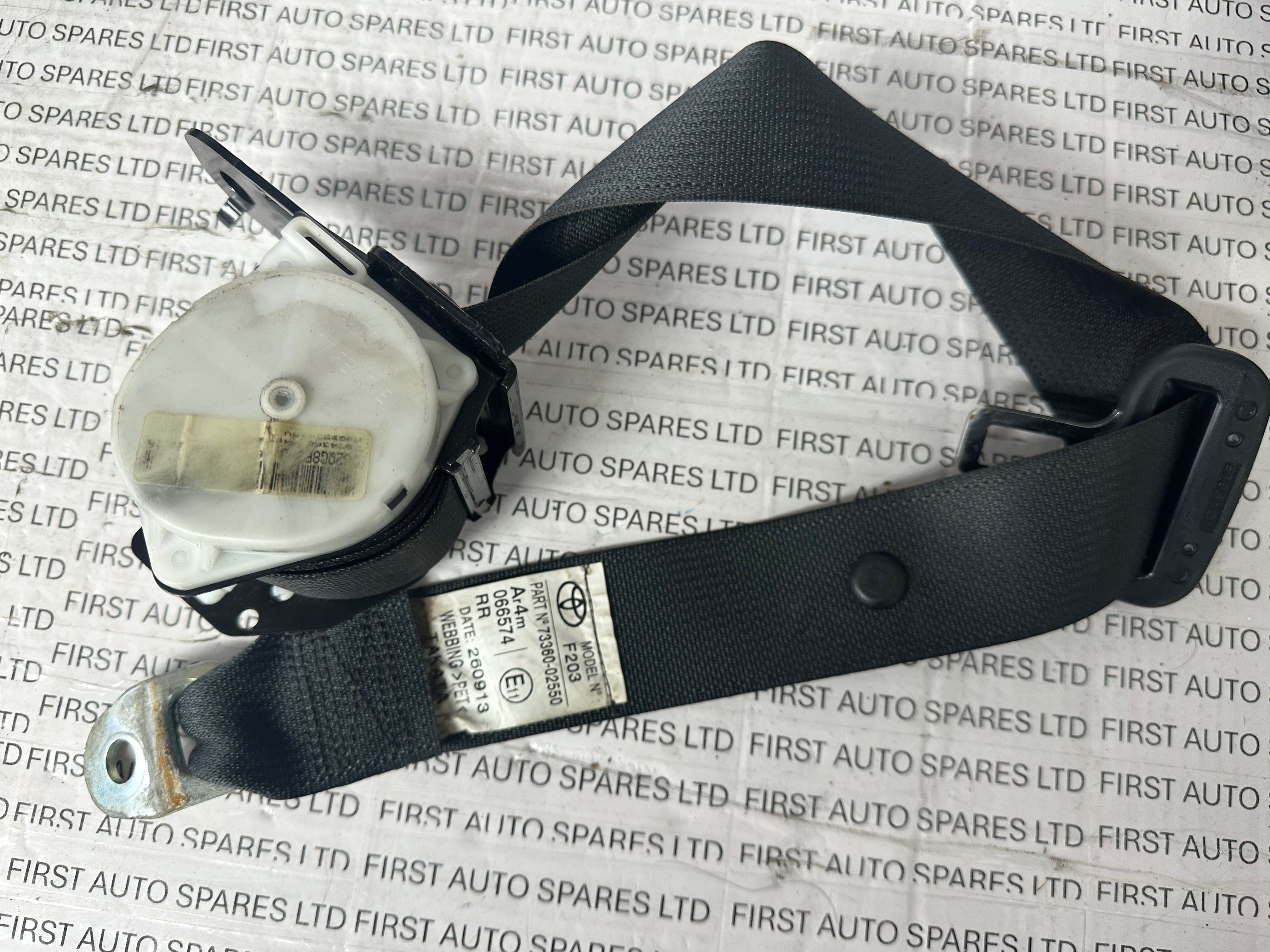 Toyota Auris 2013 Right Side Rear Seat Belt (73360-02550)