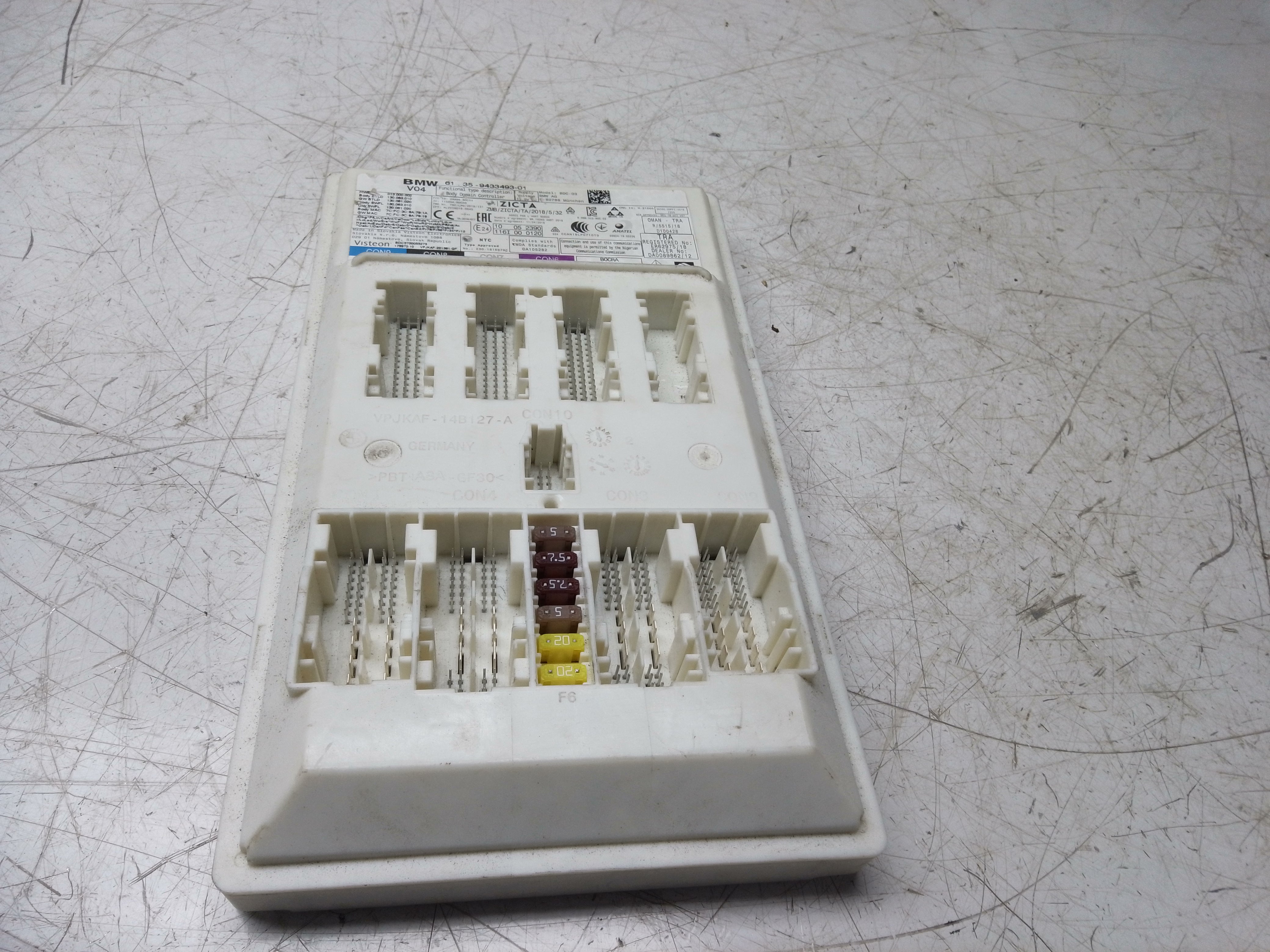 BMW 3 Series G20 2019 Body Control Module ECU (9433493)