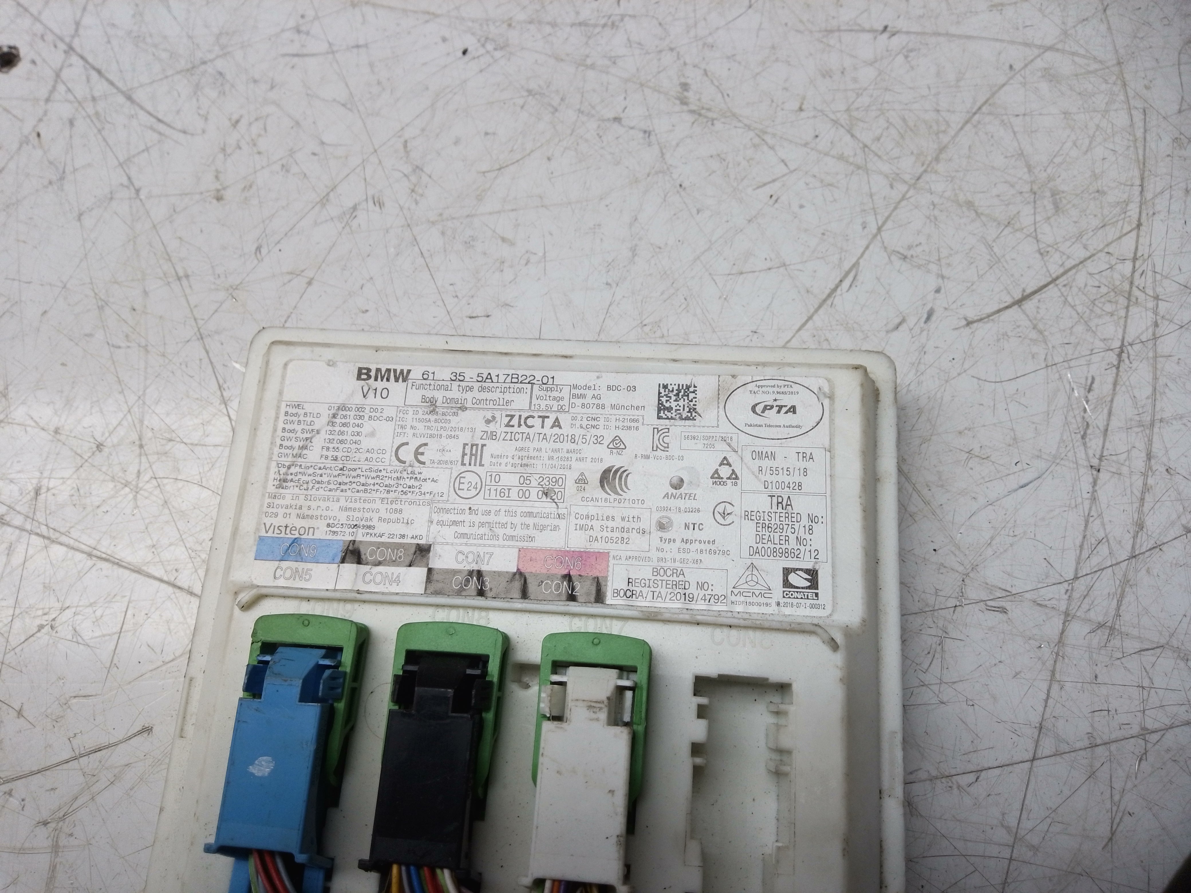 BMW 3 Series G20 2019 ECU Body Domain Control Module (VPJKAF-14B127)